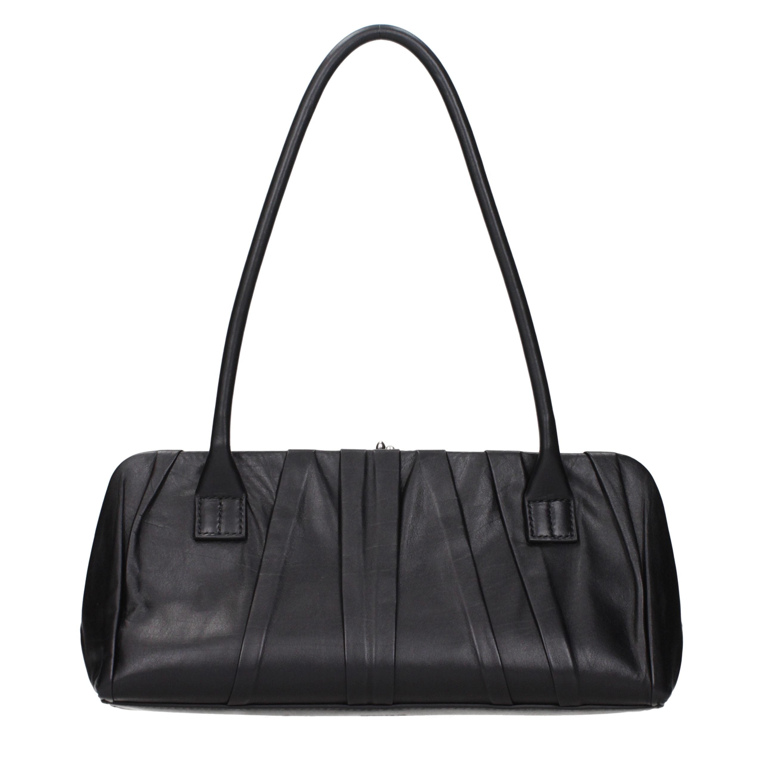 Jil Sander Black Leather Shoulder Bag