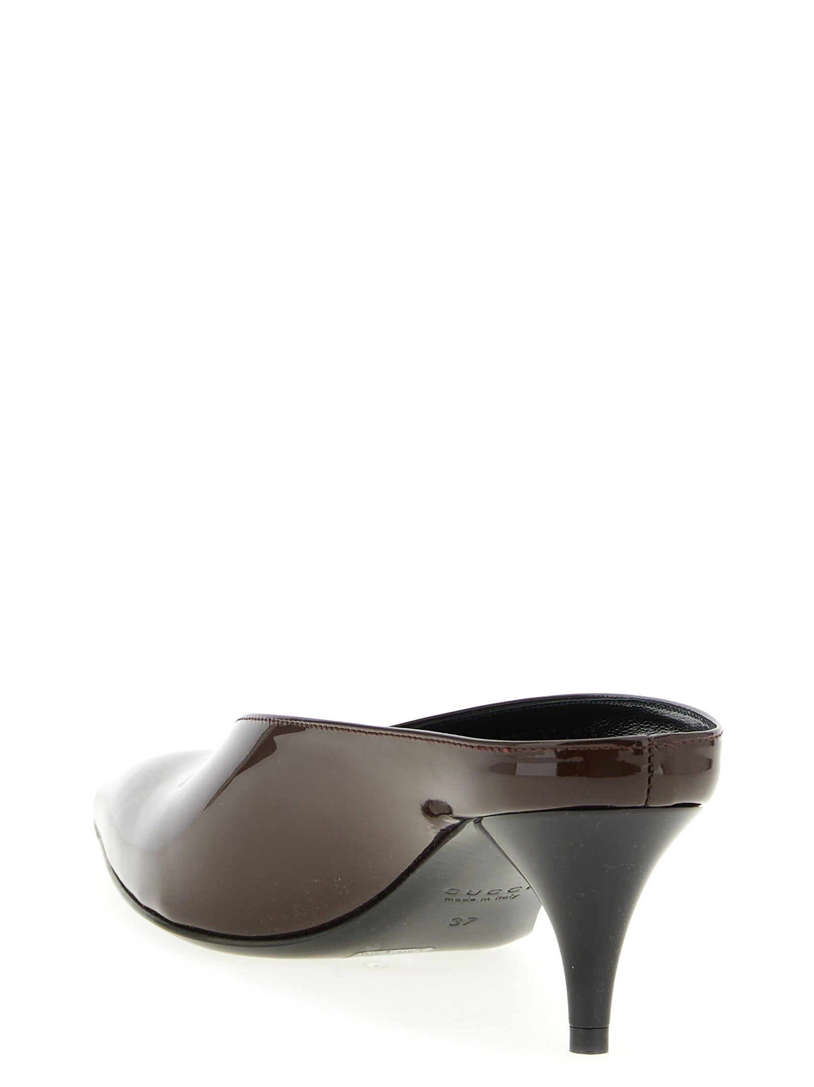 Gucci Bordeaux Calfskin Mid Heel Pumps