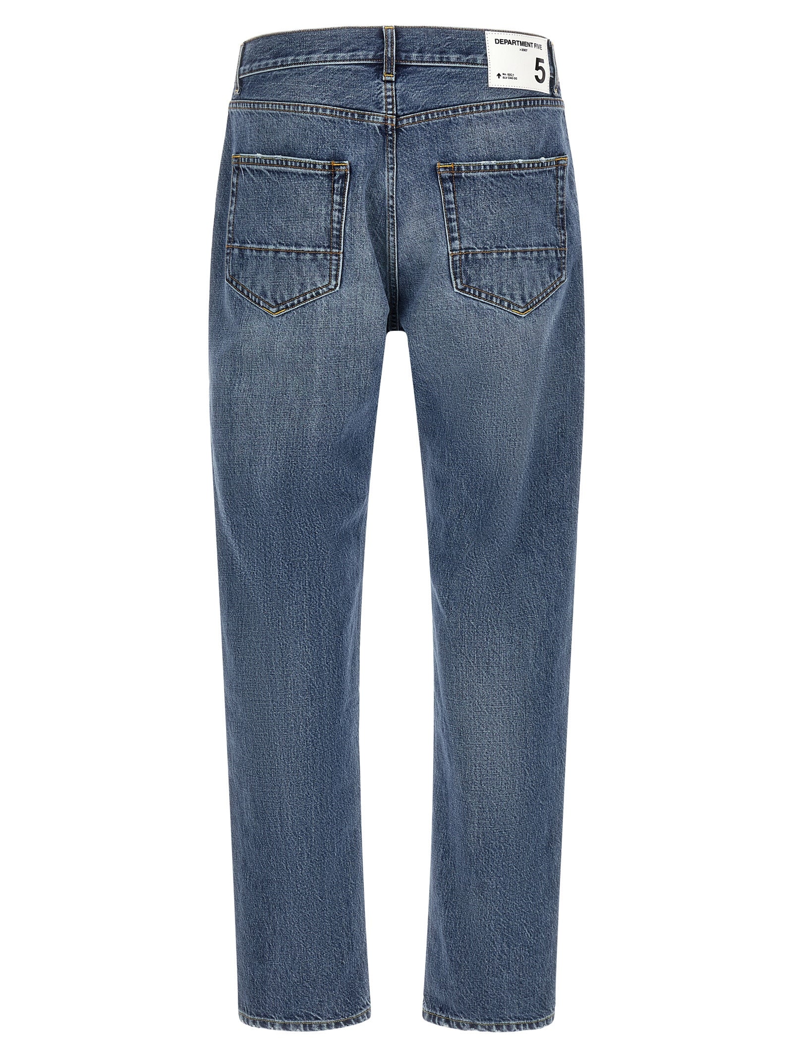Department 5 Blue Cotton Relaxed Fit Jeans