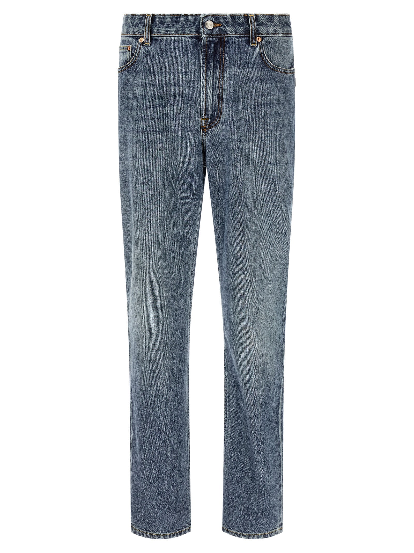 Department 5 Blue Cotton Relaxed Fit Jeans
