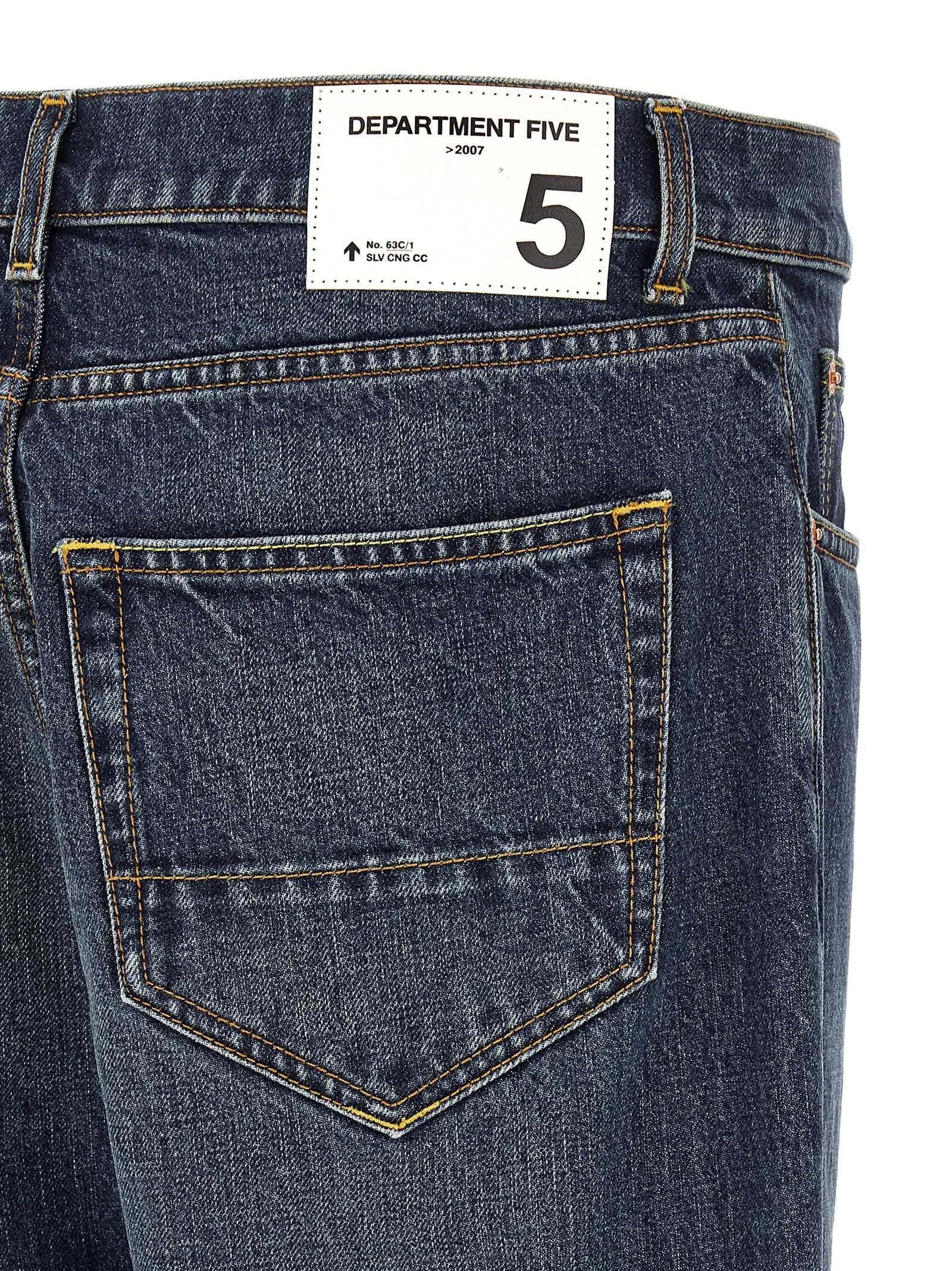 Department 5 Blue Cotton Tapered Jeans