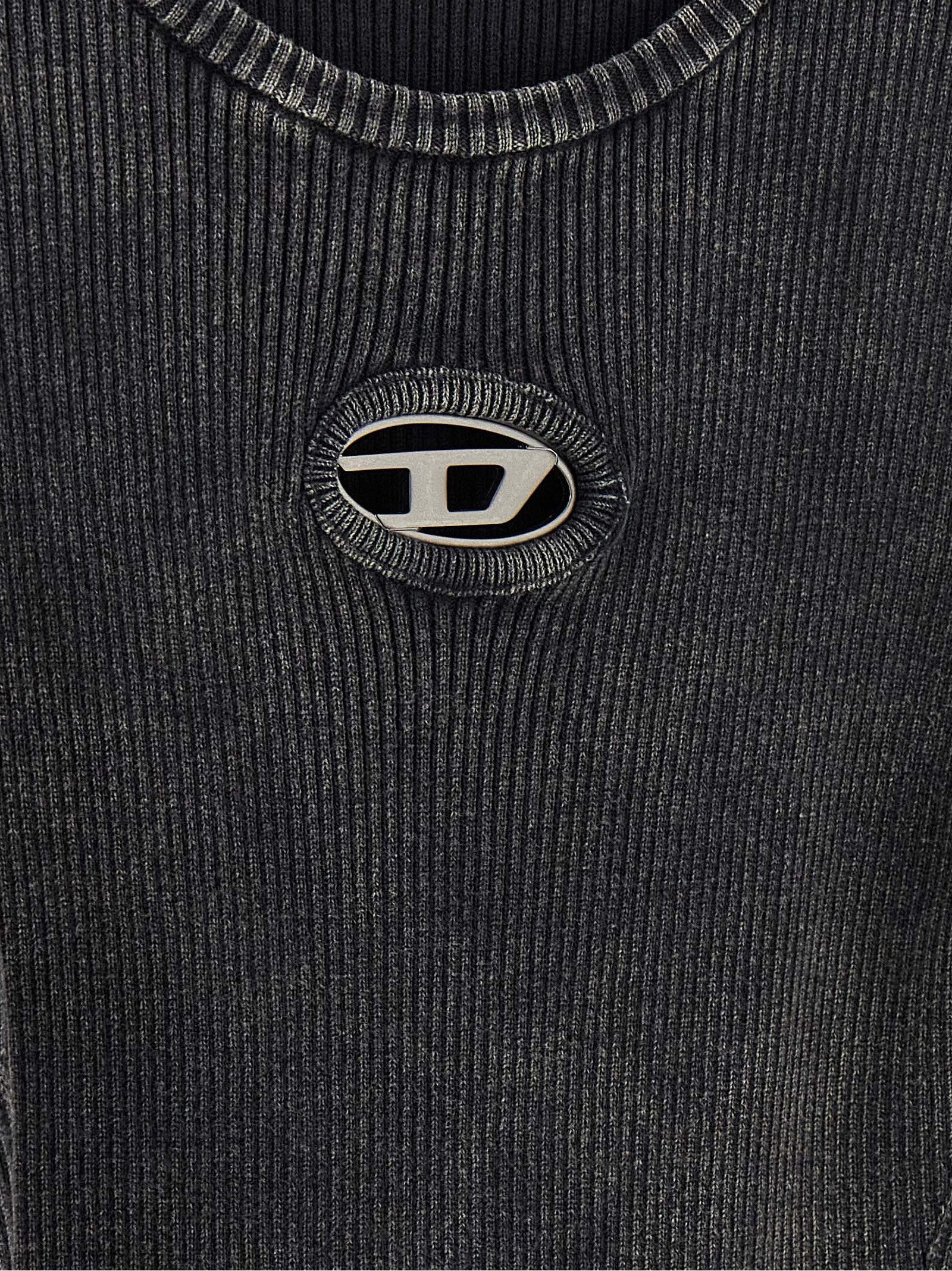 Diesel Black Cotton Short Dress