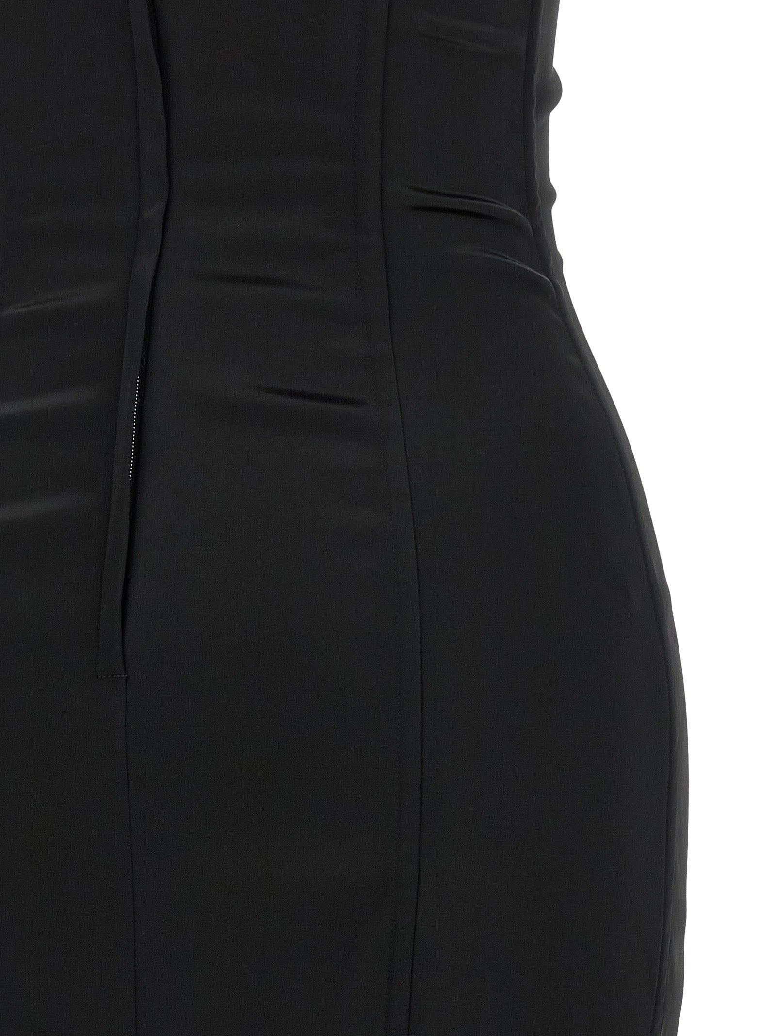 Dolce & Gabbana Black Acetate Midi Dress