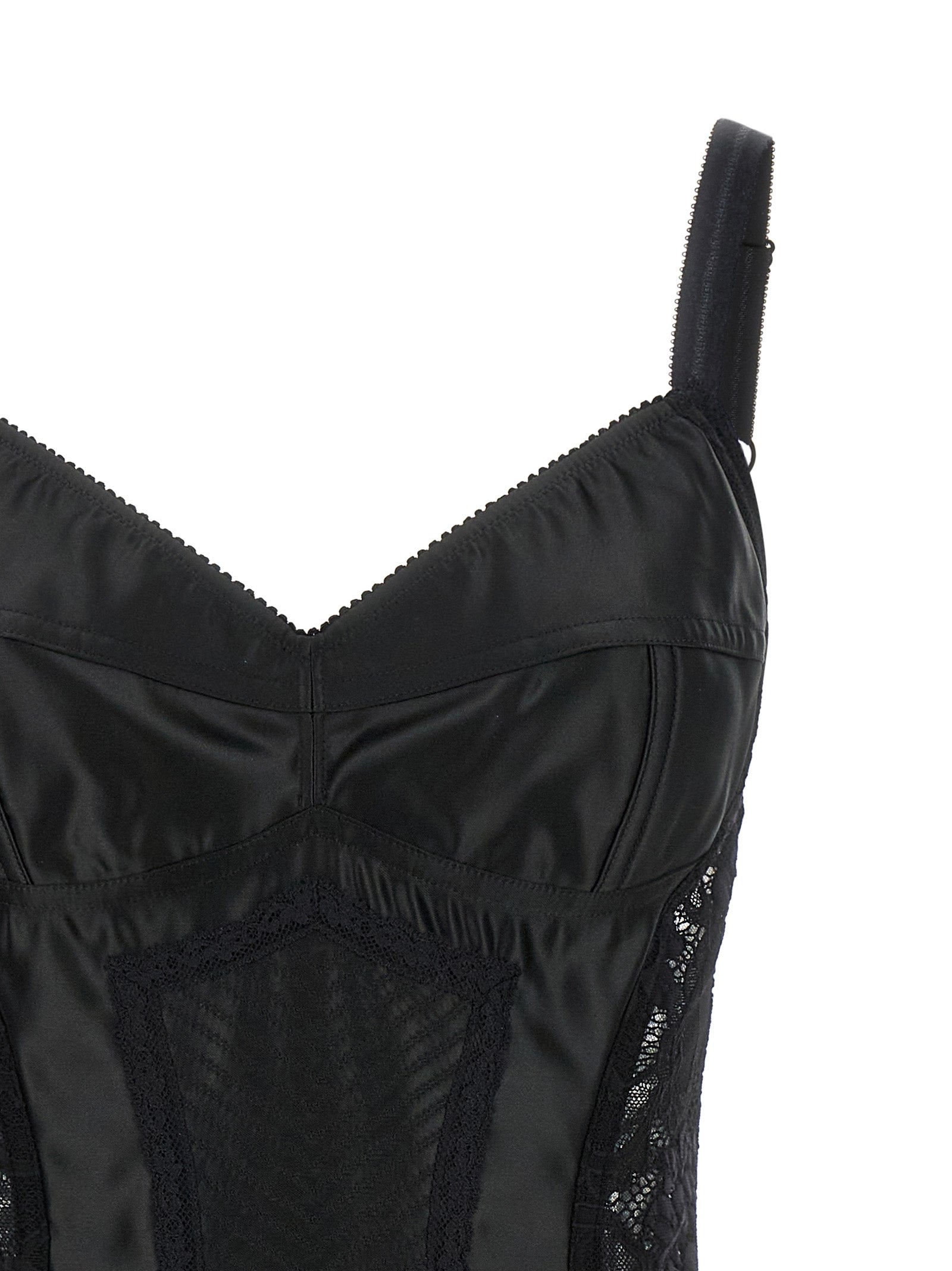 Dolce & Gabbana Black Polyamide Bodysuit