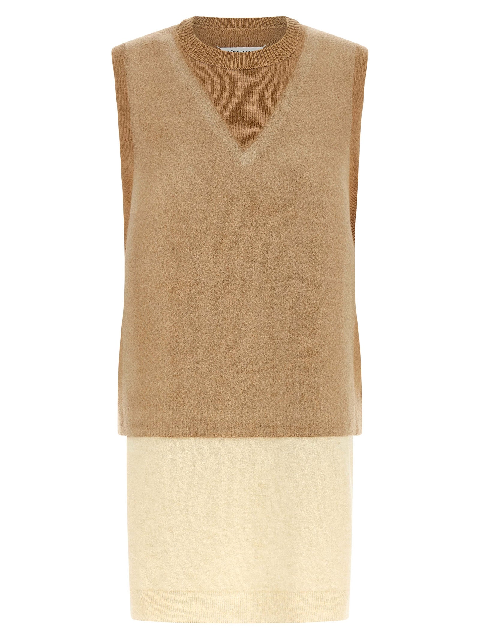 Maison Margiela Beige Virgin Wool Sleeveless Jacket