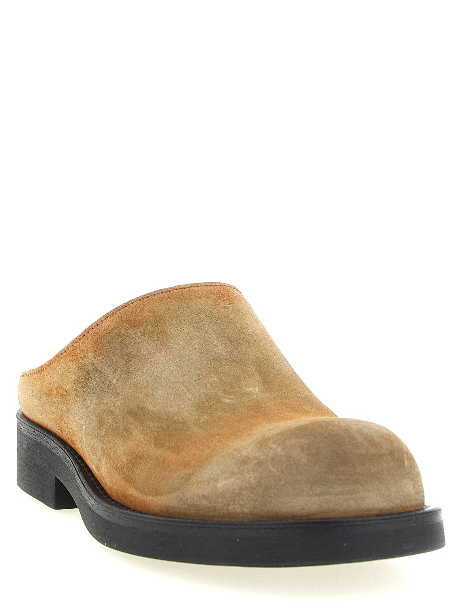MM6 Maison Margiela Beige Cowhide Mules