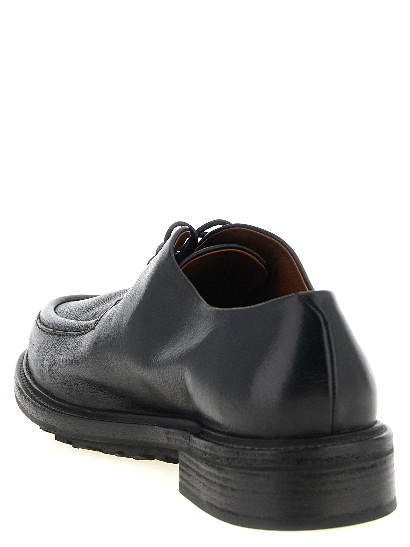 Marsell Black Calfskin Oxfords And Derbies