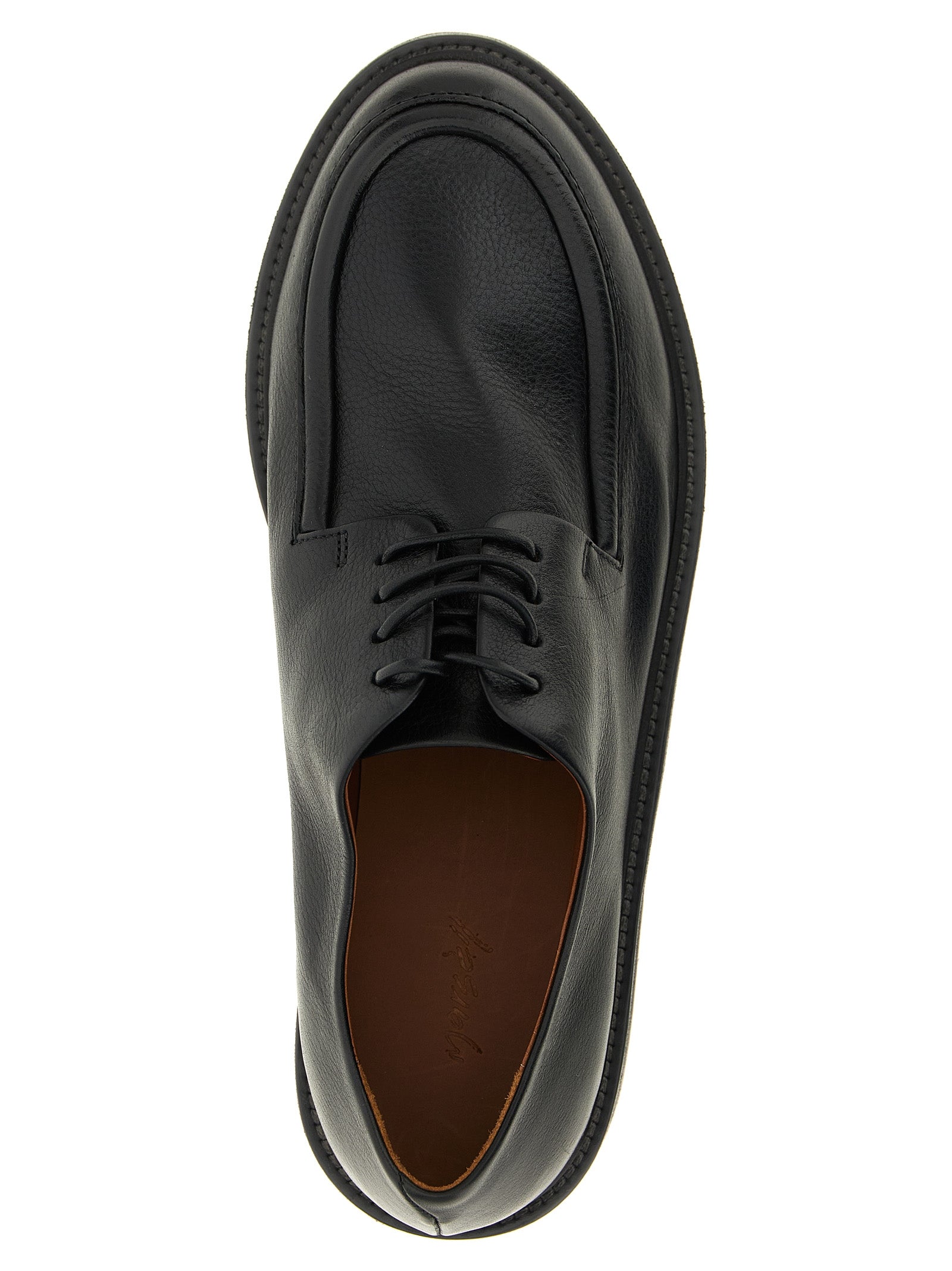 Marsell Black Calfskin Oxfords And Derbies