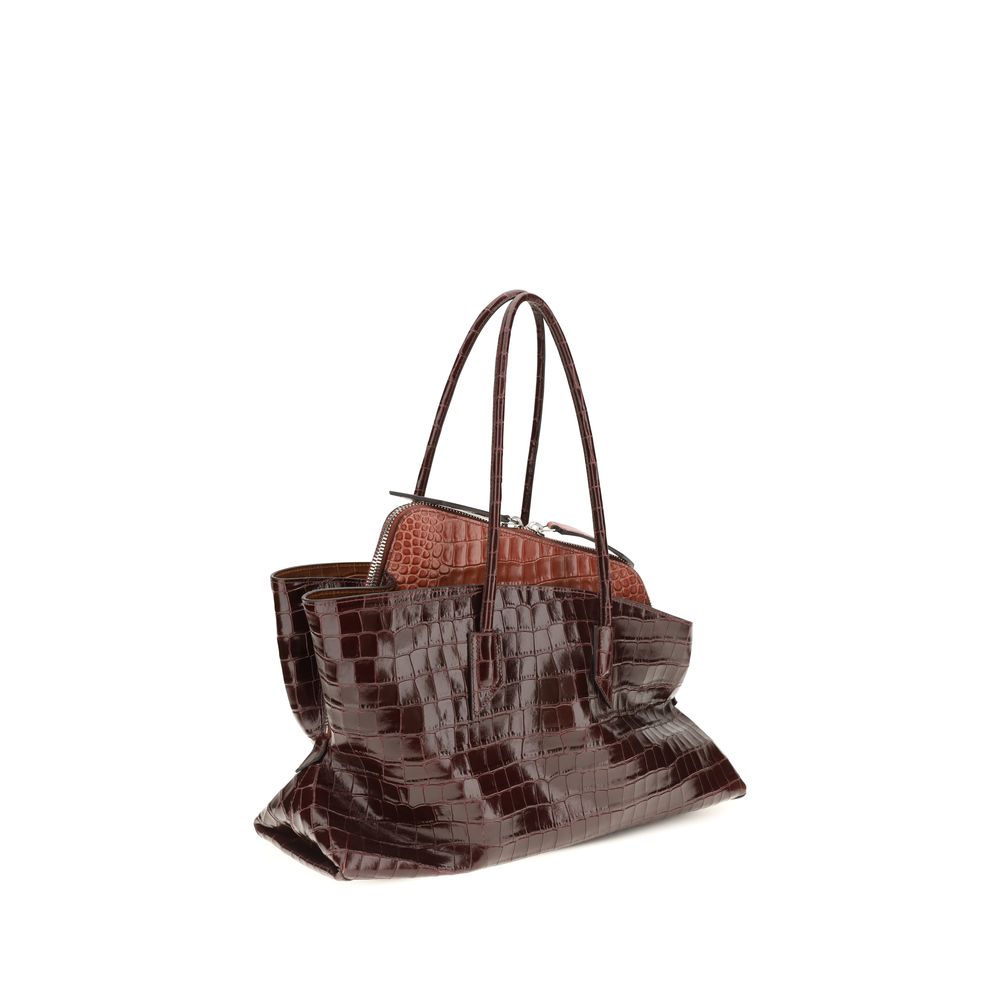 The Attico Bordeaux Calf Leather Bos Taurus Shoulder Bag