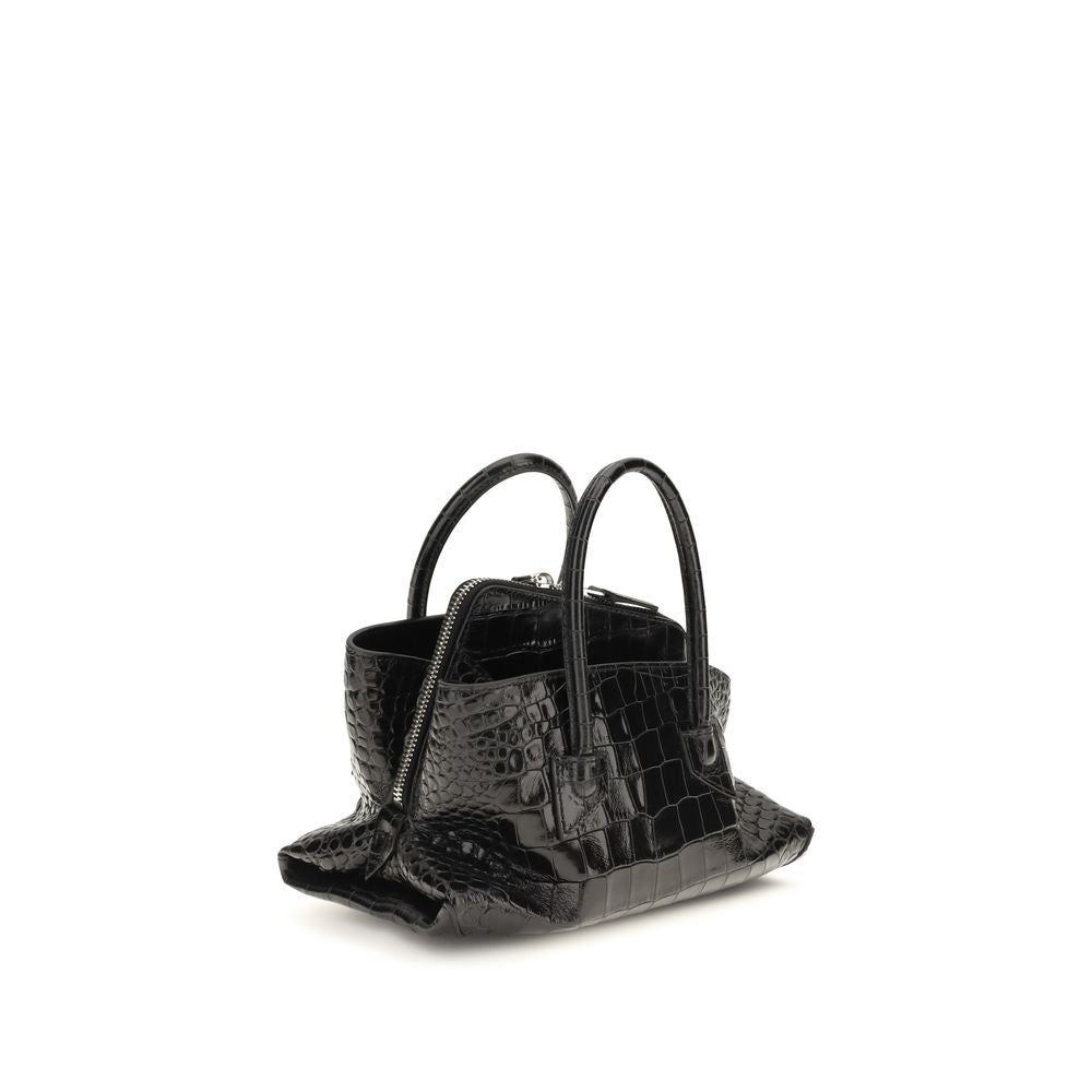 The Attico Black Calf Leather Bos Taurus Handbag