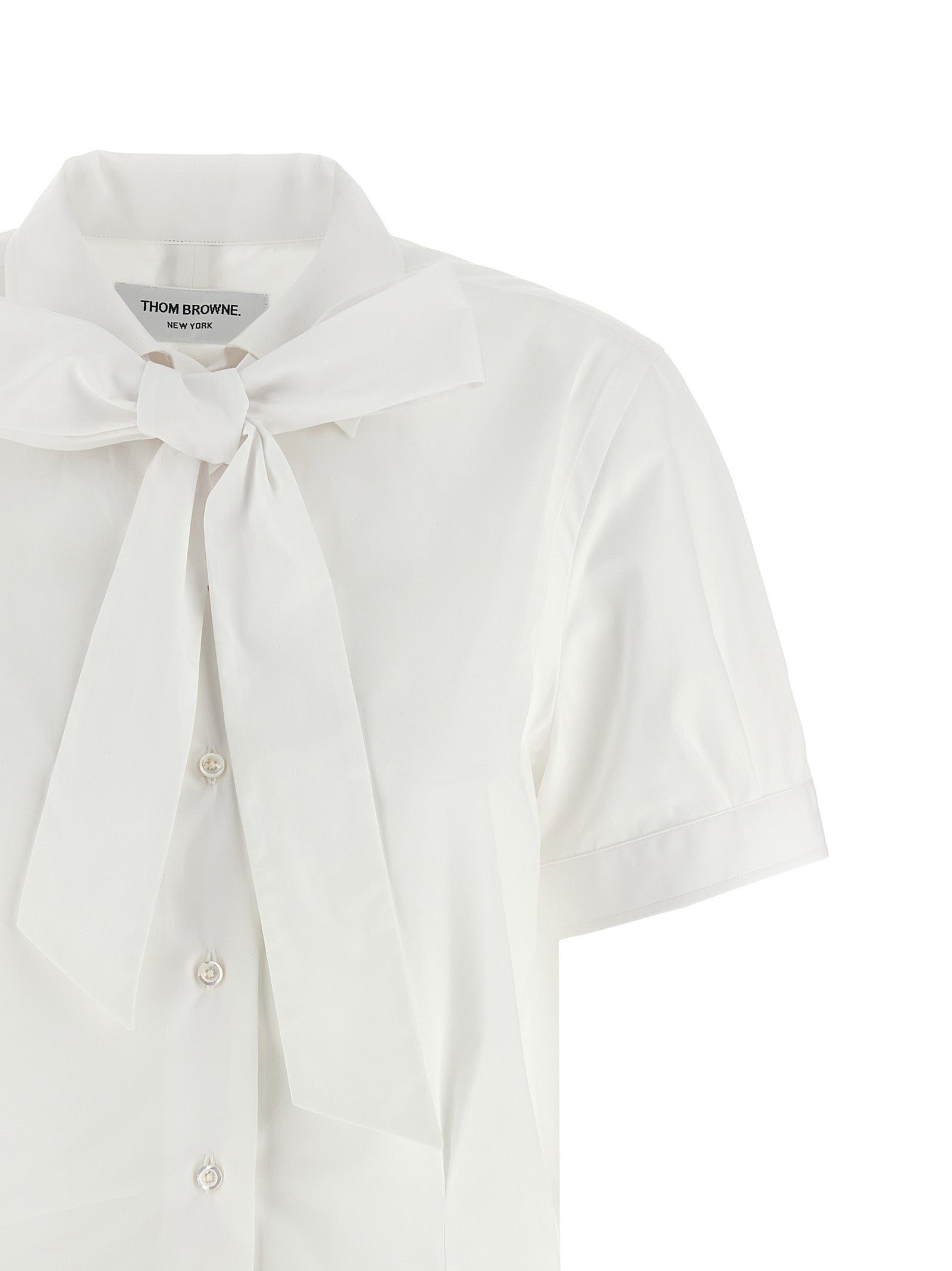 Thom Browne White Cotton Blouse