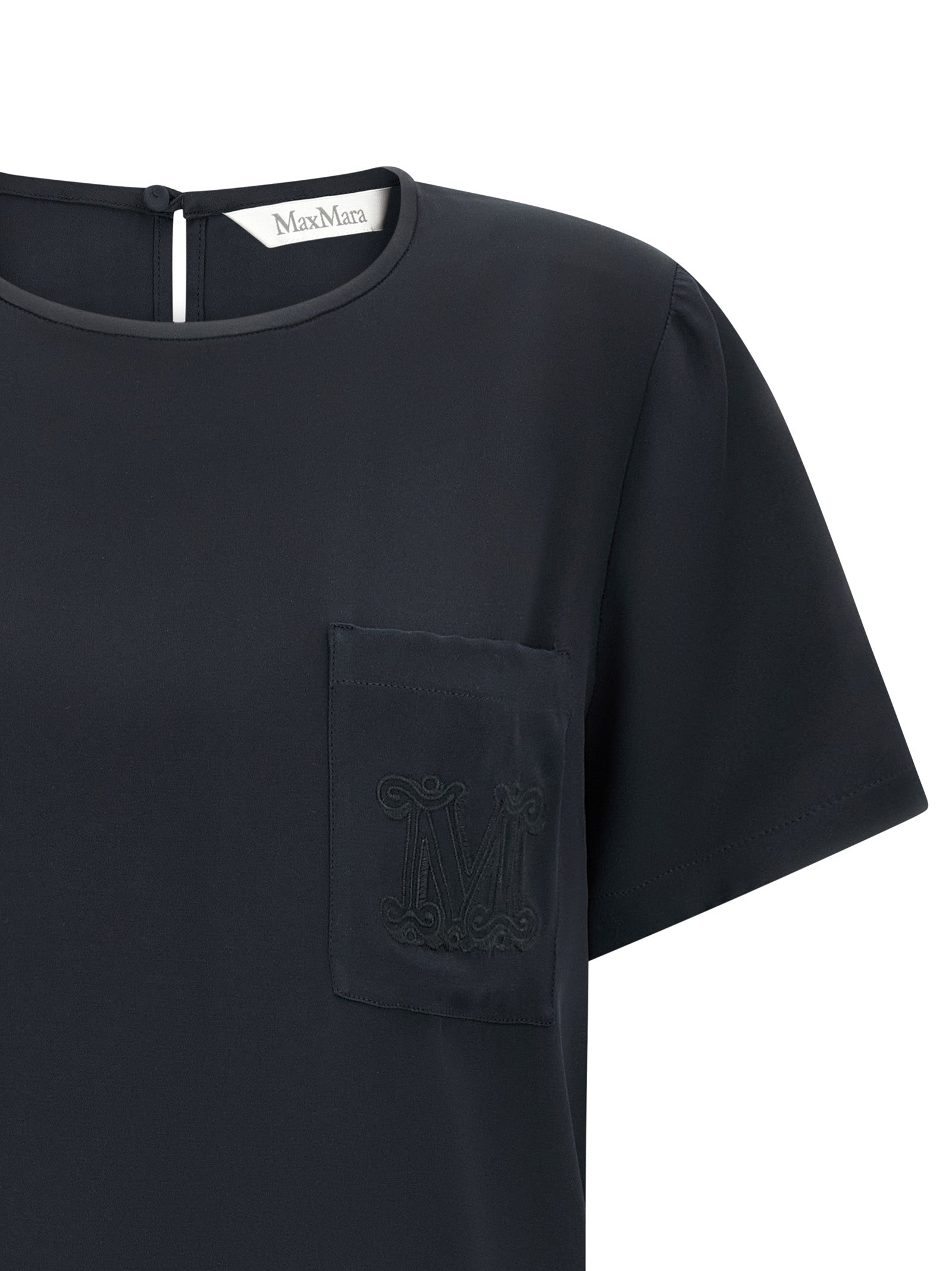 Max Mara Black Silk Blouse