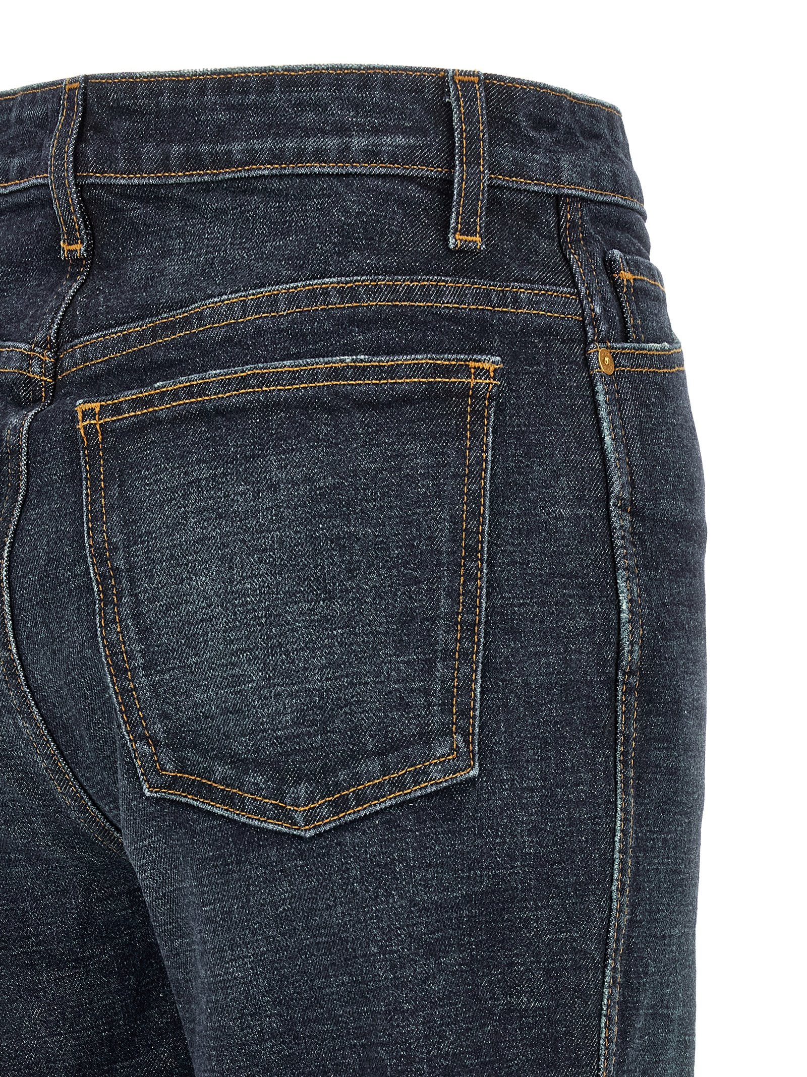 Khaite Blue Cotton Flared Jeans