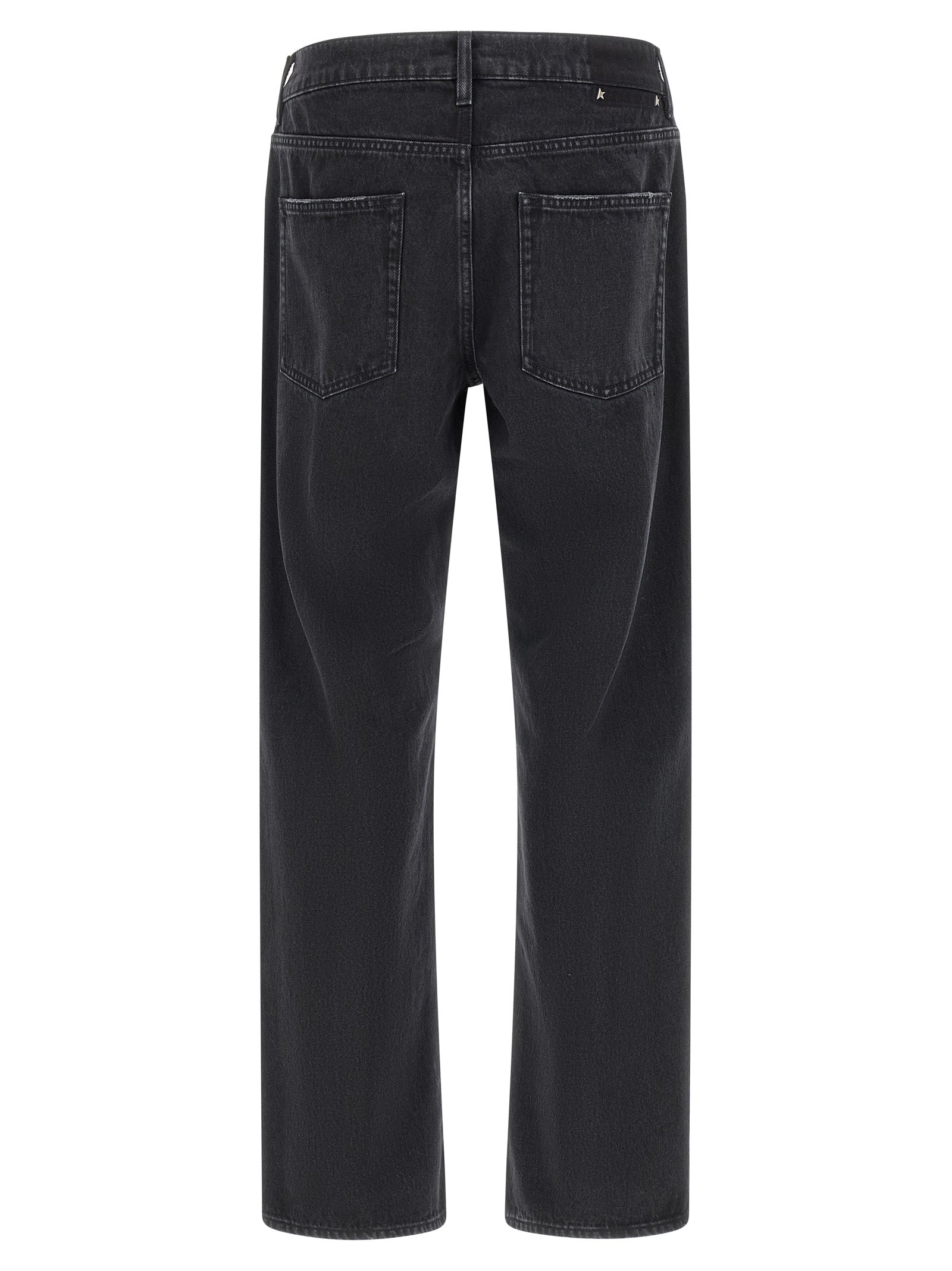 Golden Goose Black Cotton Straight-Leg Jeans