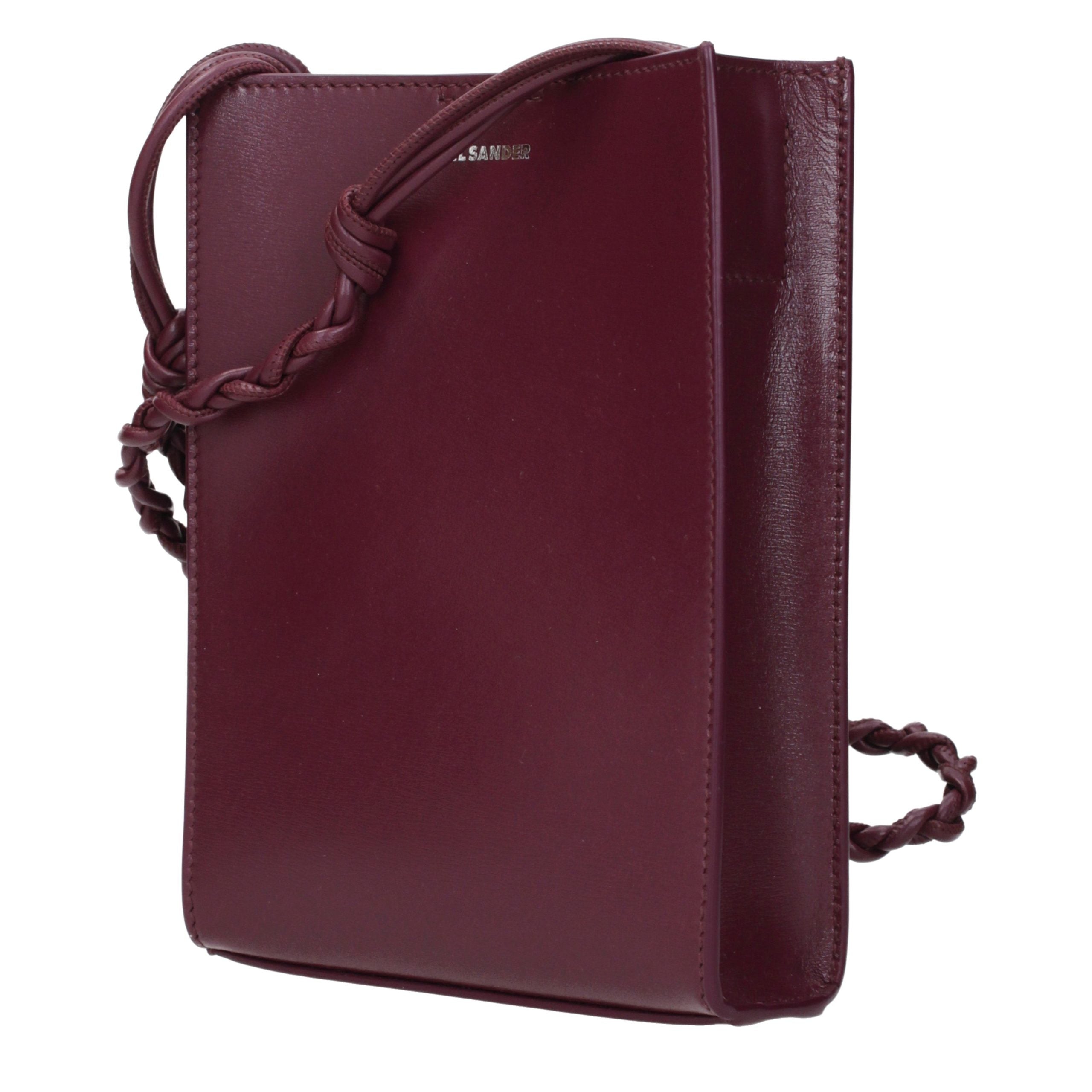 Jil Sander Purple Leather Crossbody Bag