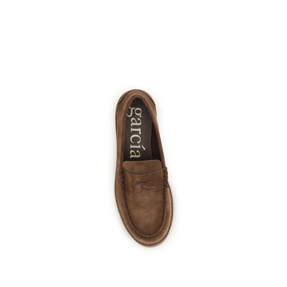Pedro García Brown Suede Leather Slip-On Loafers