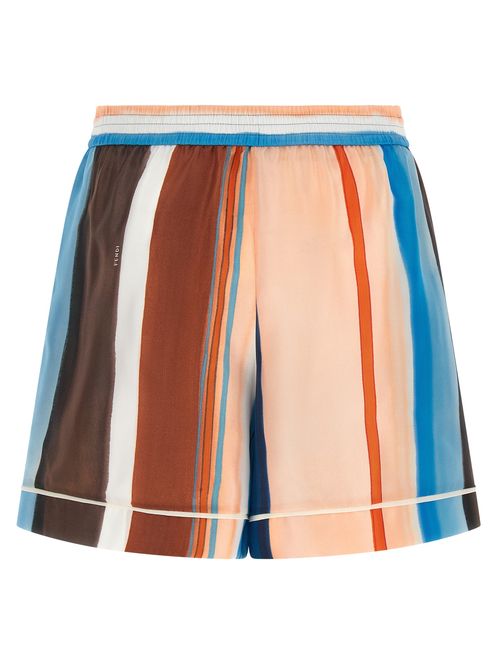 Fendi Multicolor Silk Bermuda Shorts