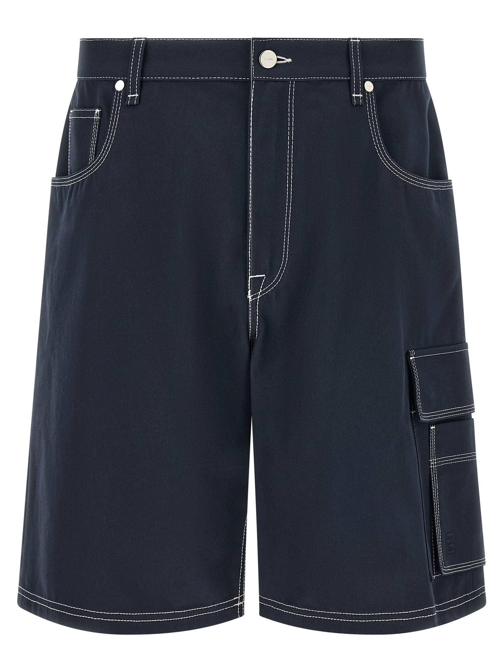 Fendi Blue Cotton Bermuda Shorts
