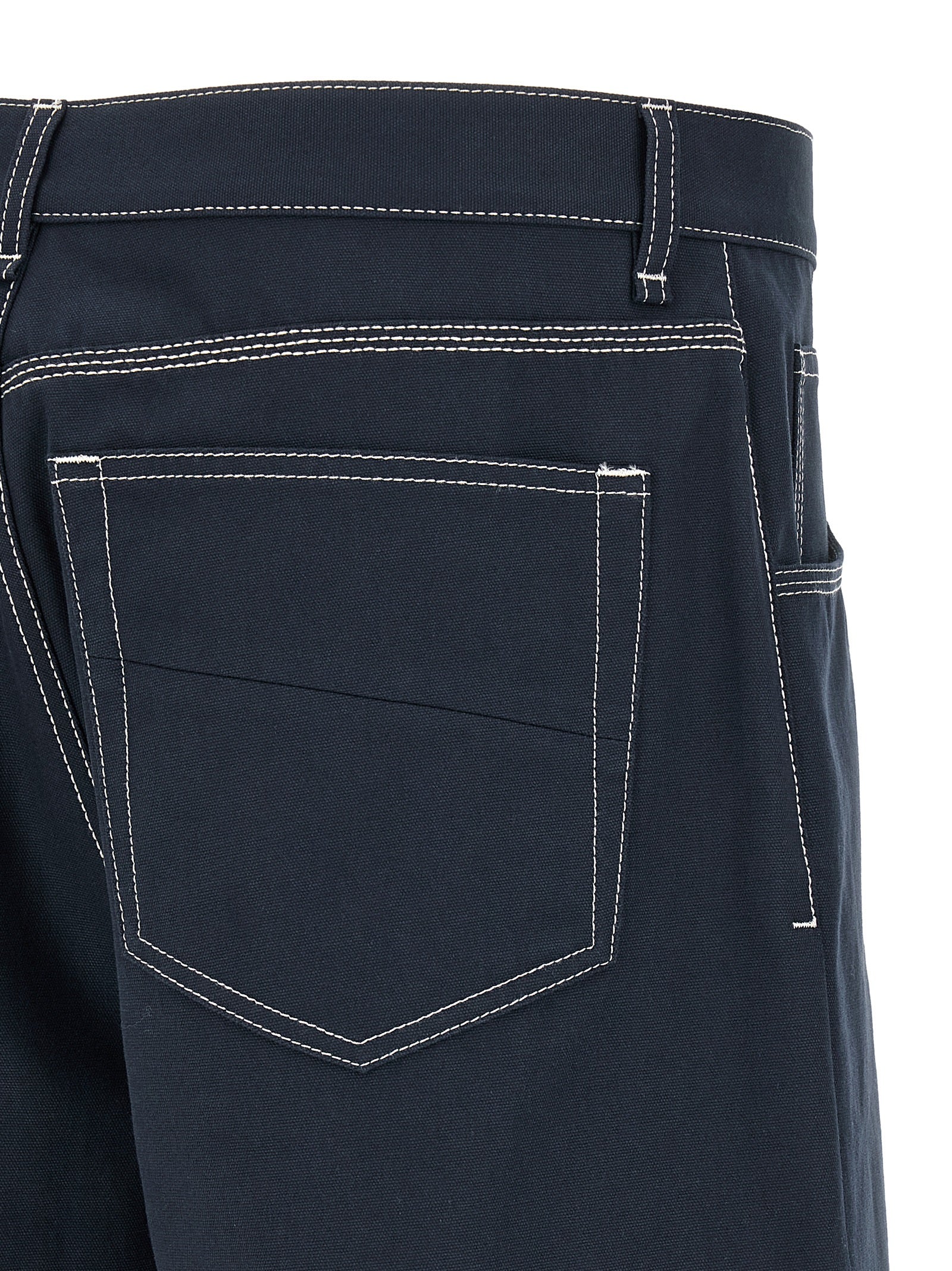 Fendi Blue Cotton Bermuda Shorts