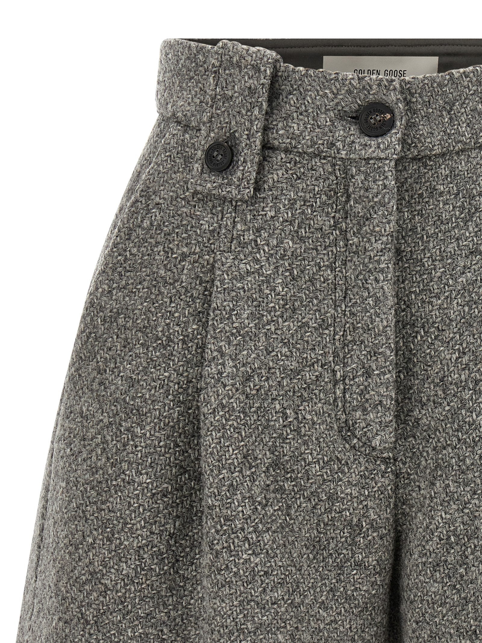 Golden Goose Gray Virgin Wool Bermuda Shorts