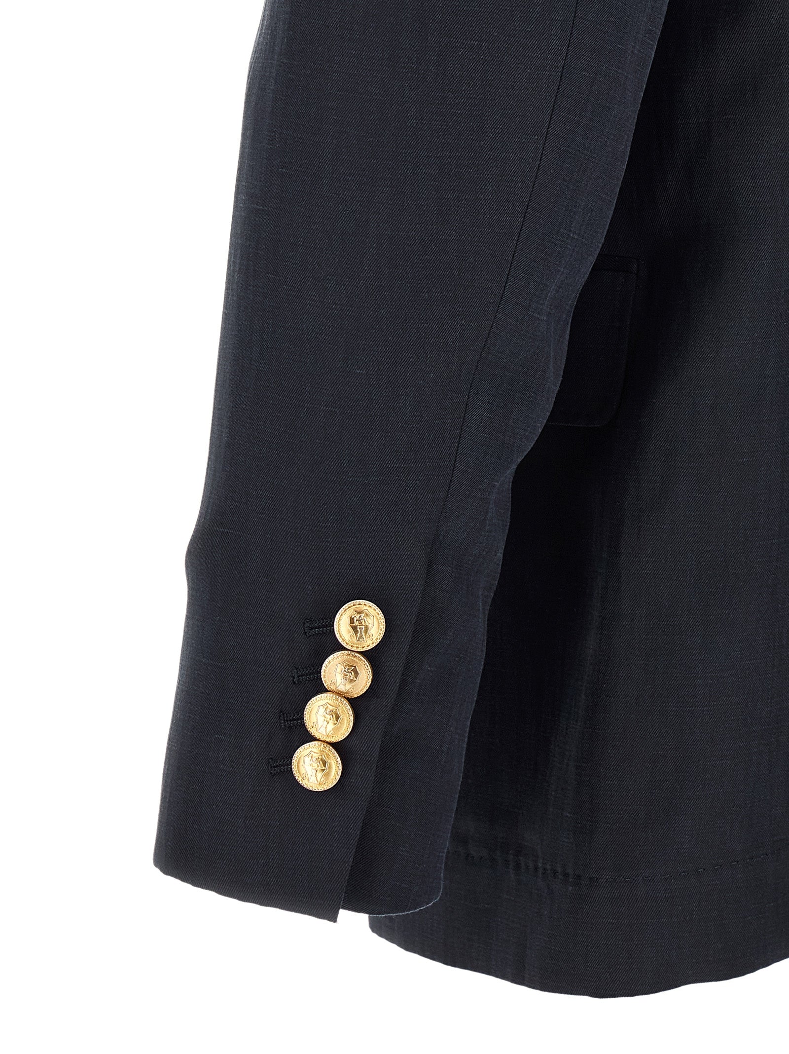 Brunello Cucinelli Blue Silk Blazer