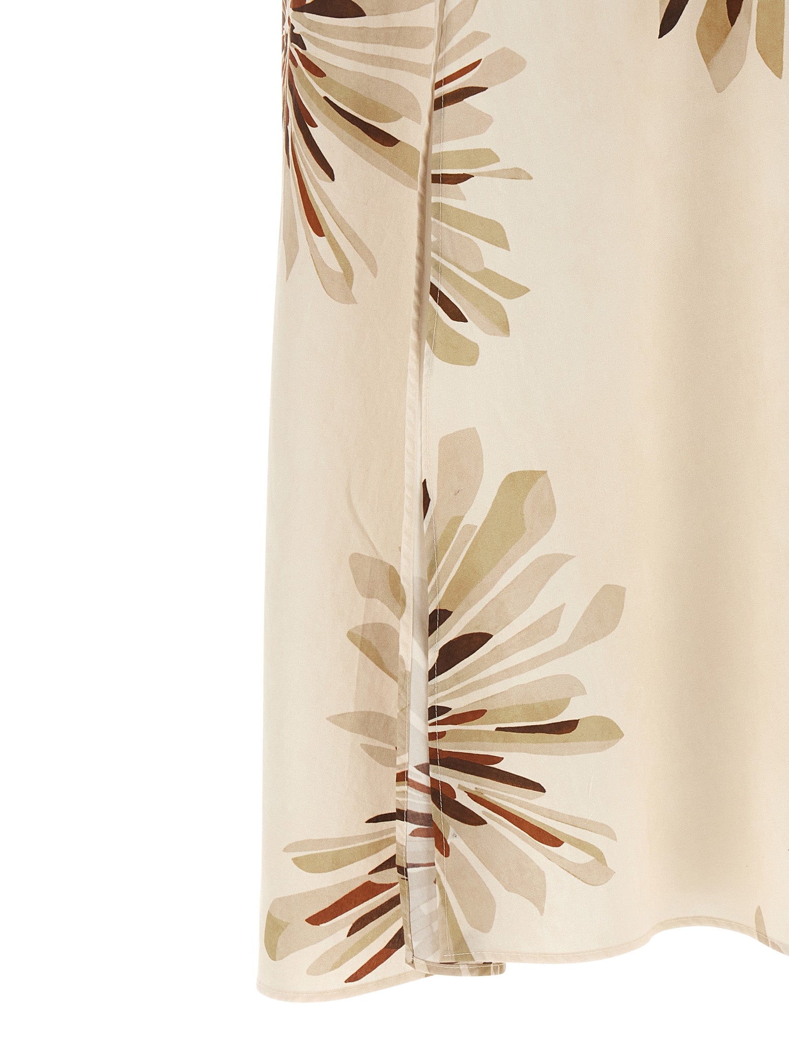 Brunello Cucinelli Beige Cotton Midi Dress