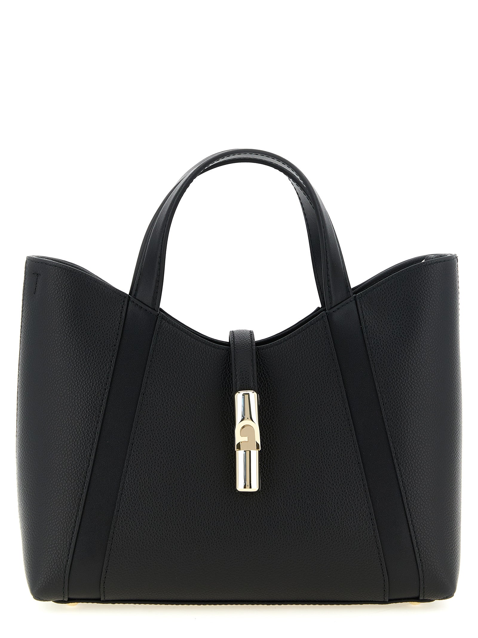 Furla Black Calfskin Tote Bag