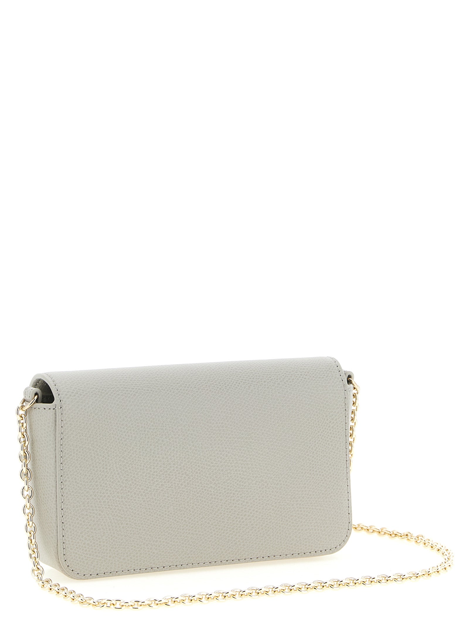 Furla Gray Calfskin Crossbody Bag