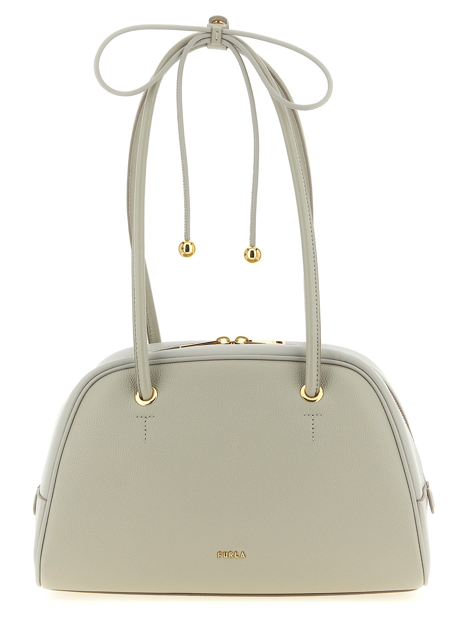Furla Gray Calfskin Handbag