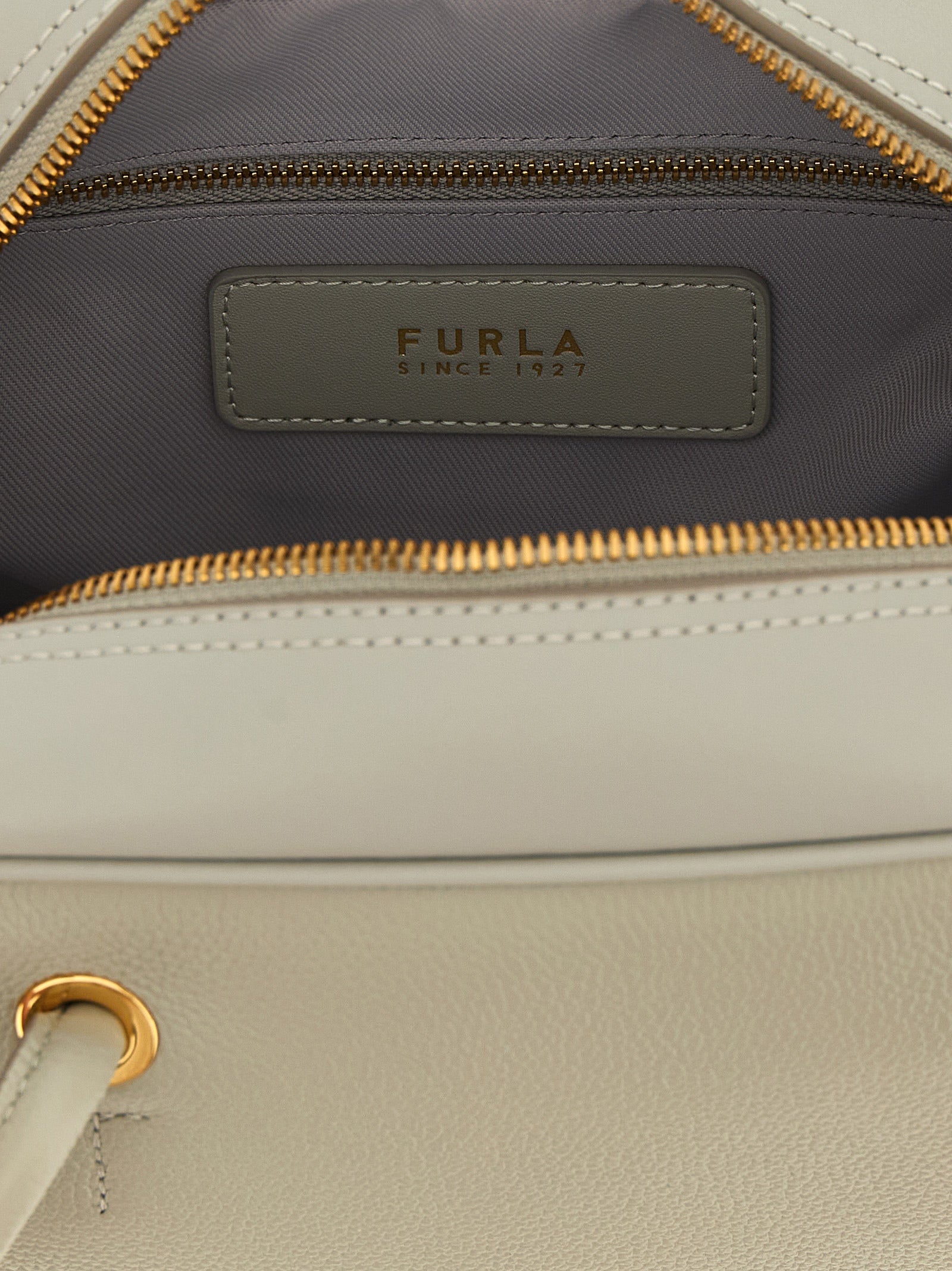 Furla Gray Calfskin Handbag
