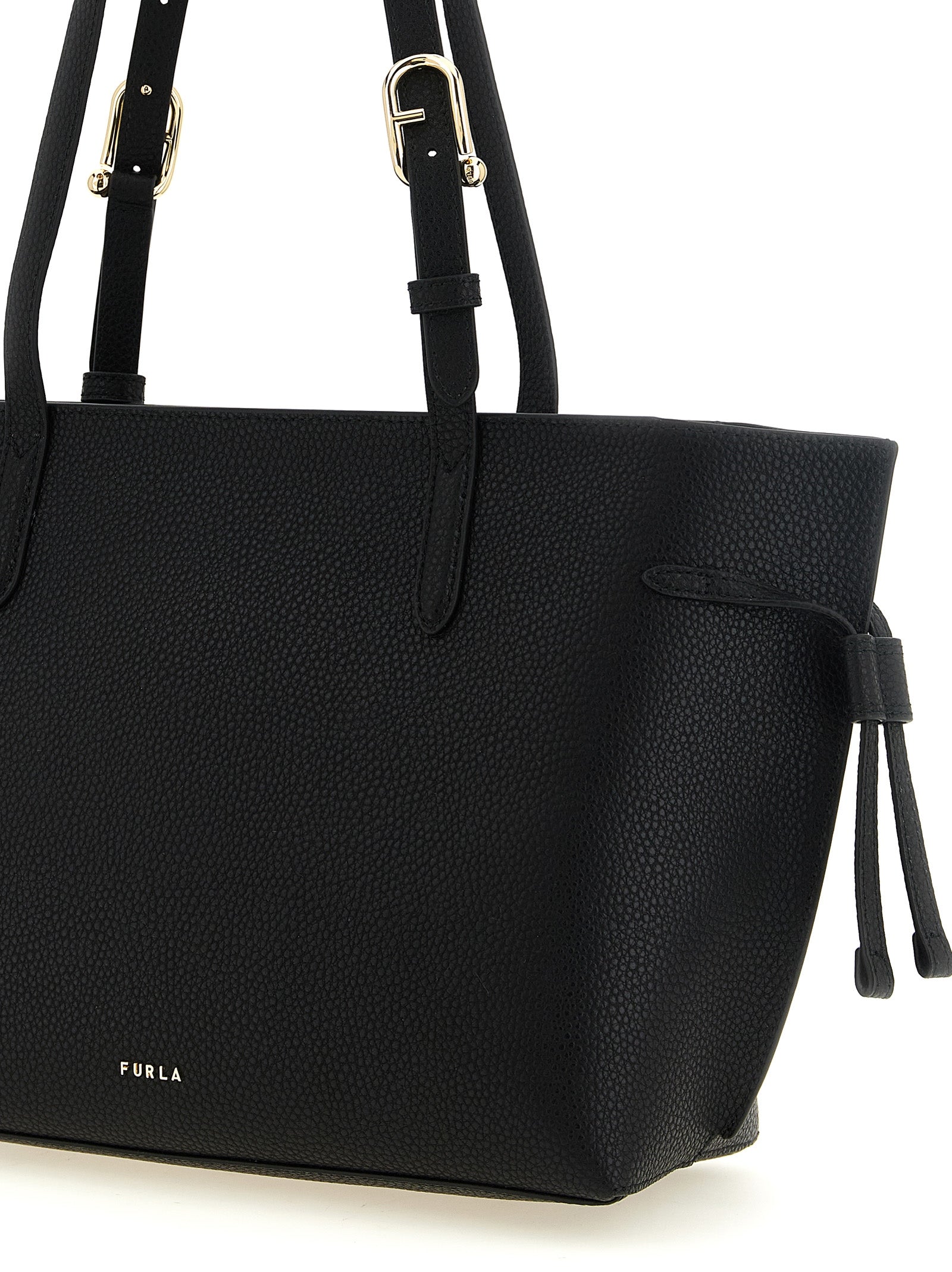 Furla Black Calfskin Tote Bag