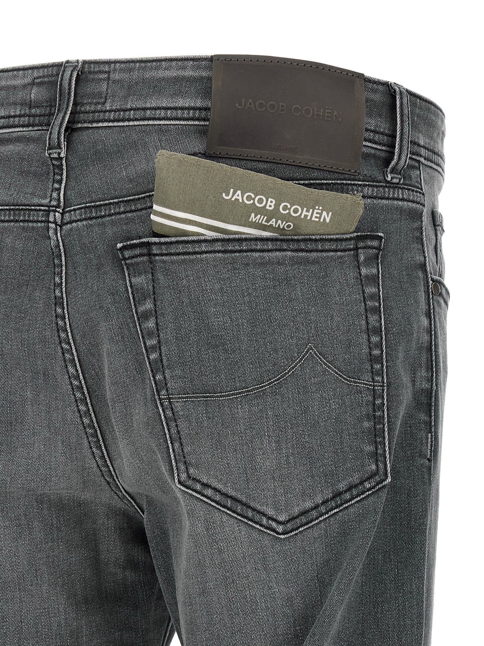 Jacob Cohen Gray Cotton Slim Fit Jeans