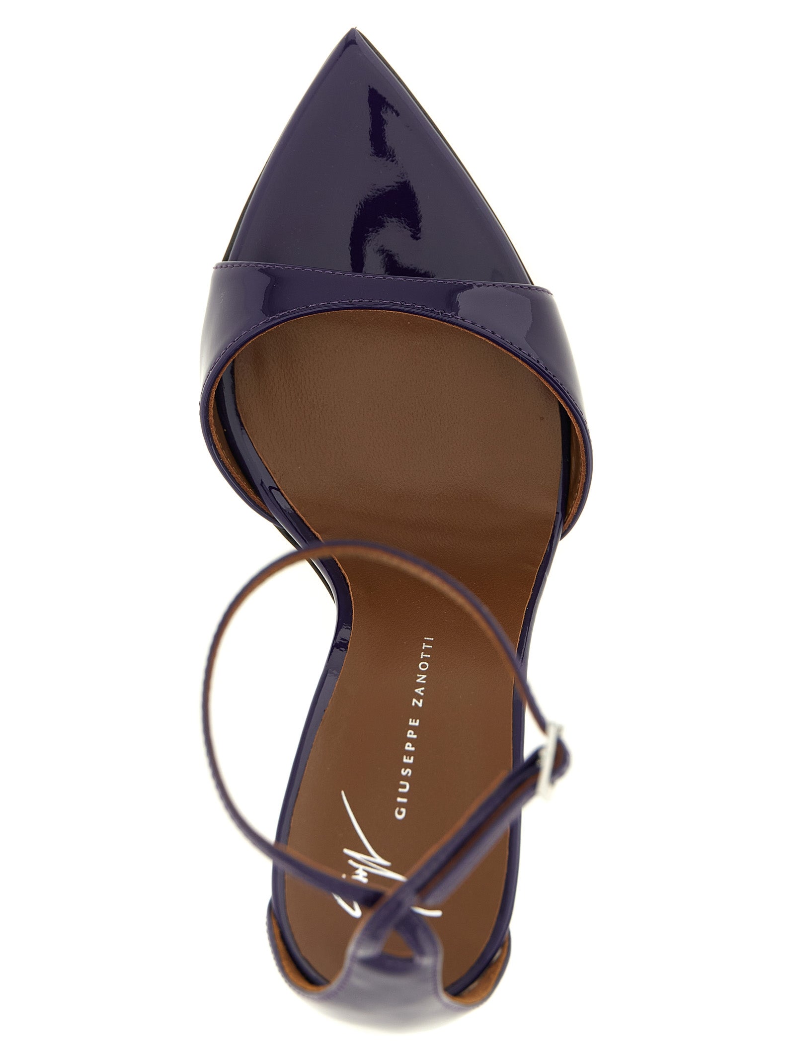 Giuseppe Zanotti Purple Calfskin Stiletto Heel Sandals