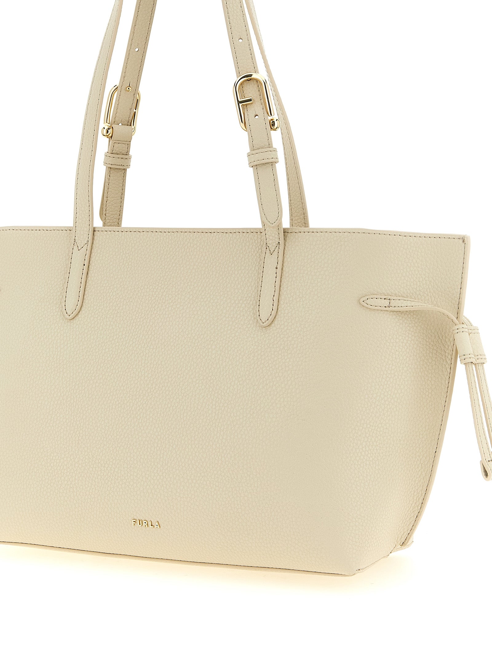 Furla White Calfskin Tote Bag