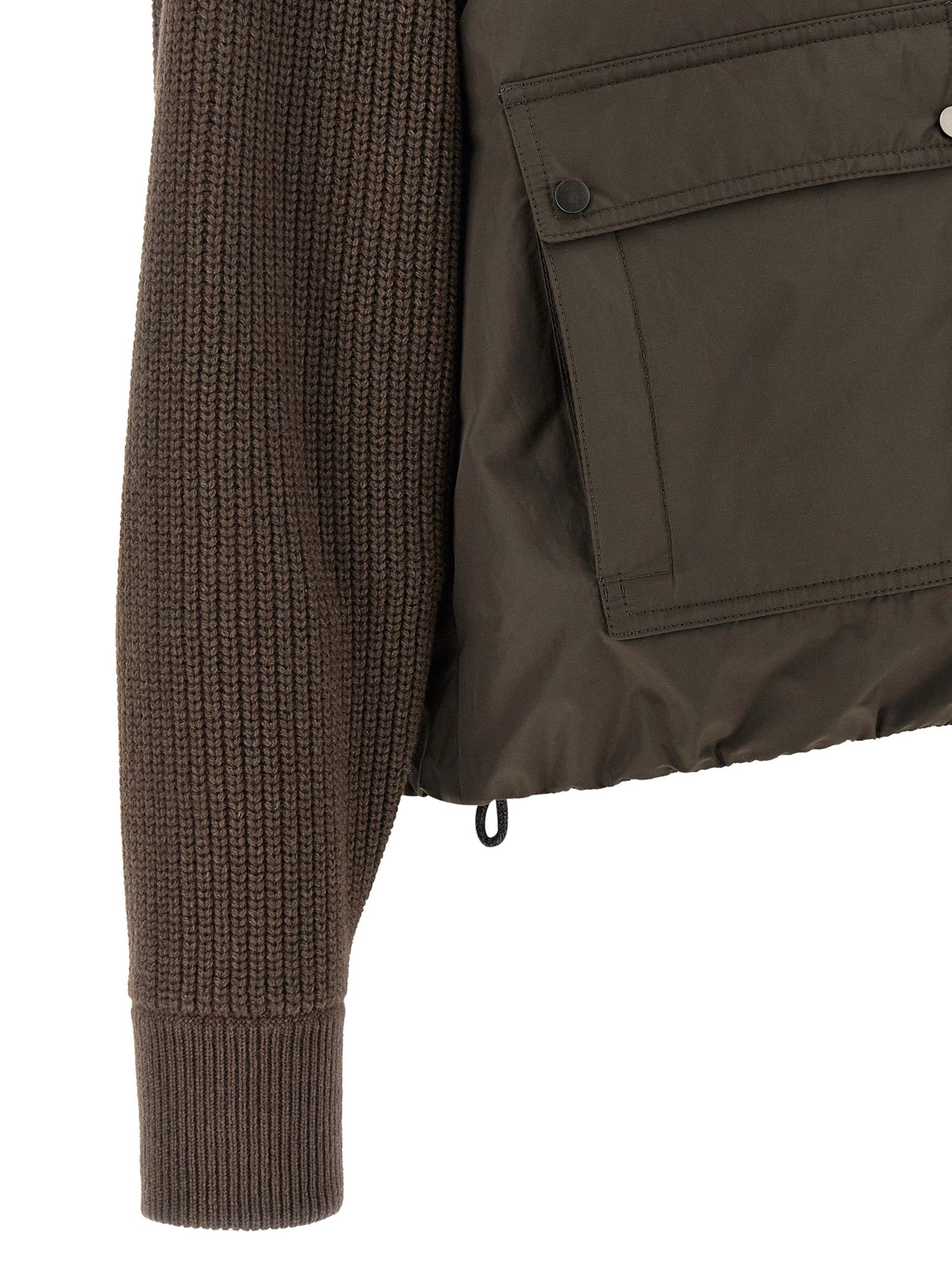 Brunello Cucinelli Brown Cotton Full-Length Jacket