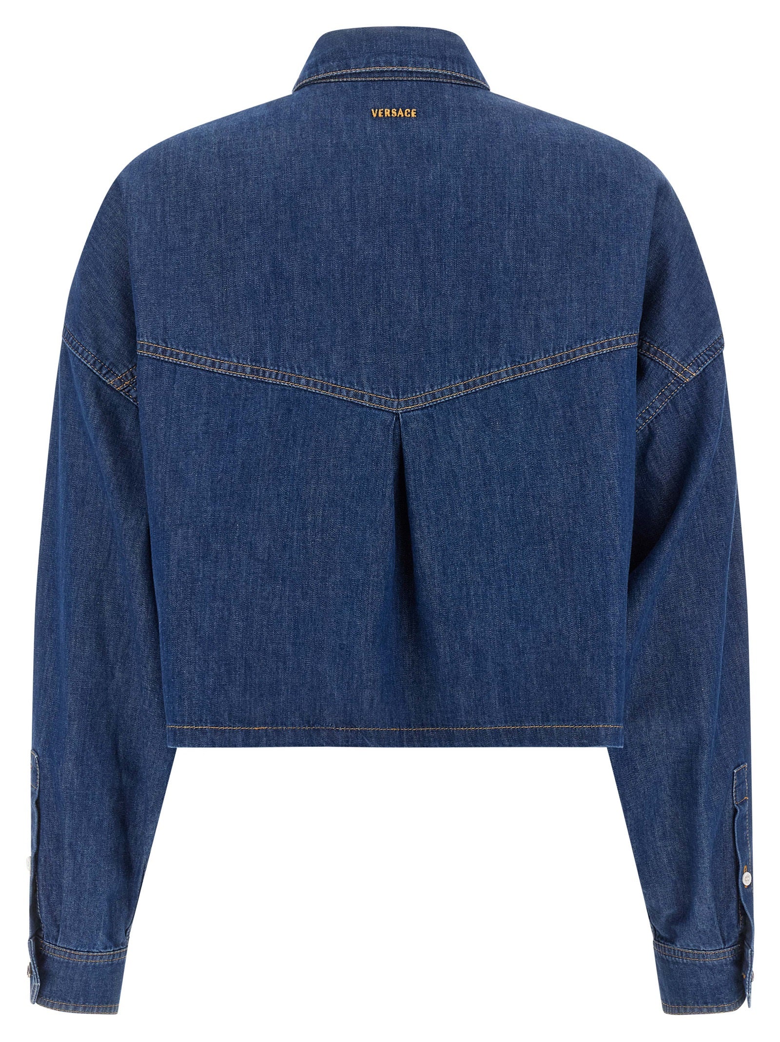 Versace Blue Cotton Blouse