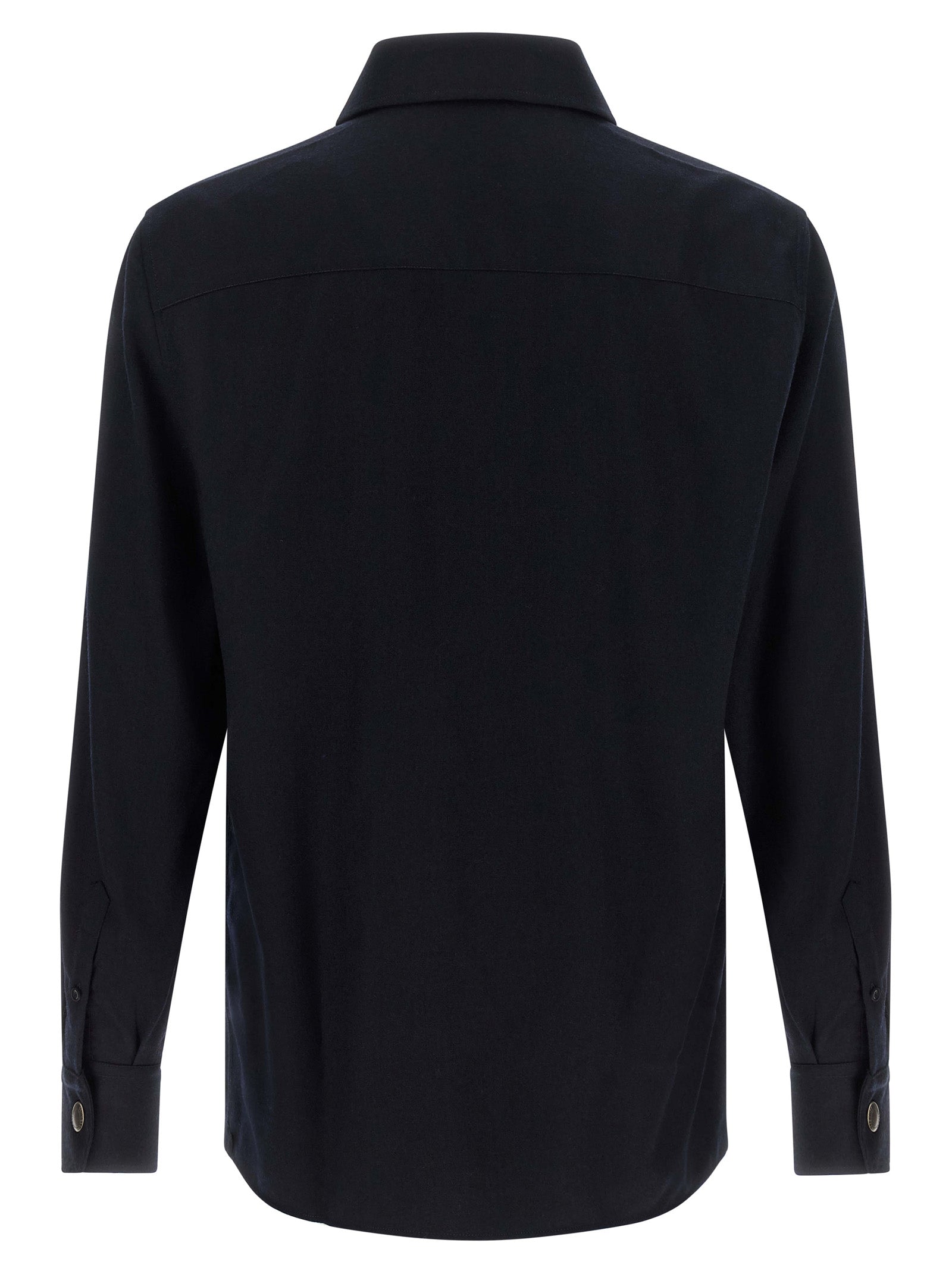 Brunello Cucinelli Blue Virgin Wool Blouse