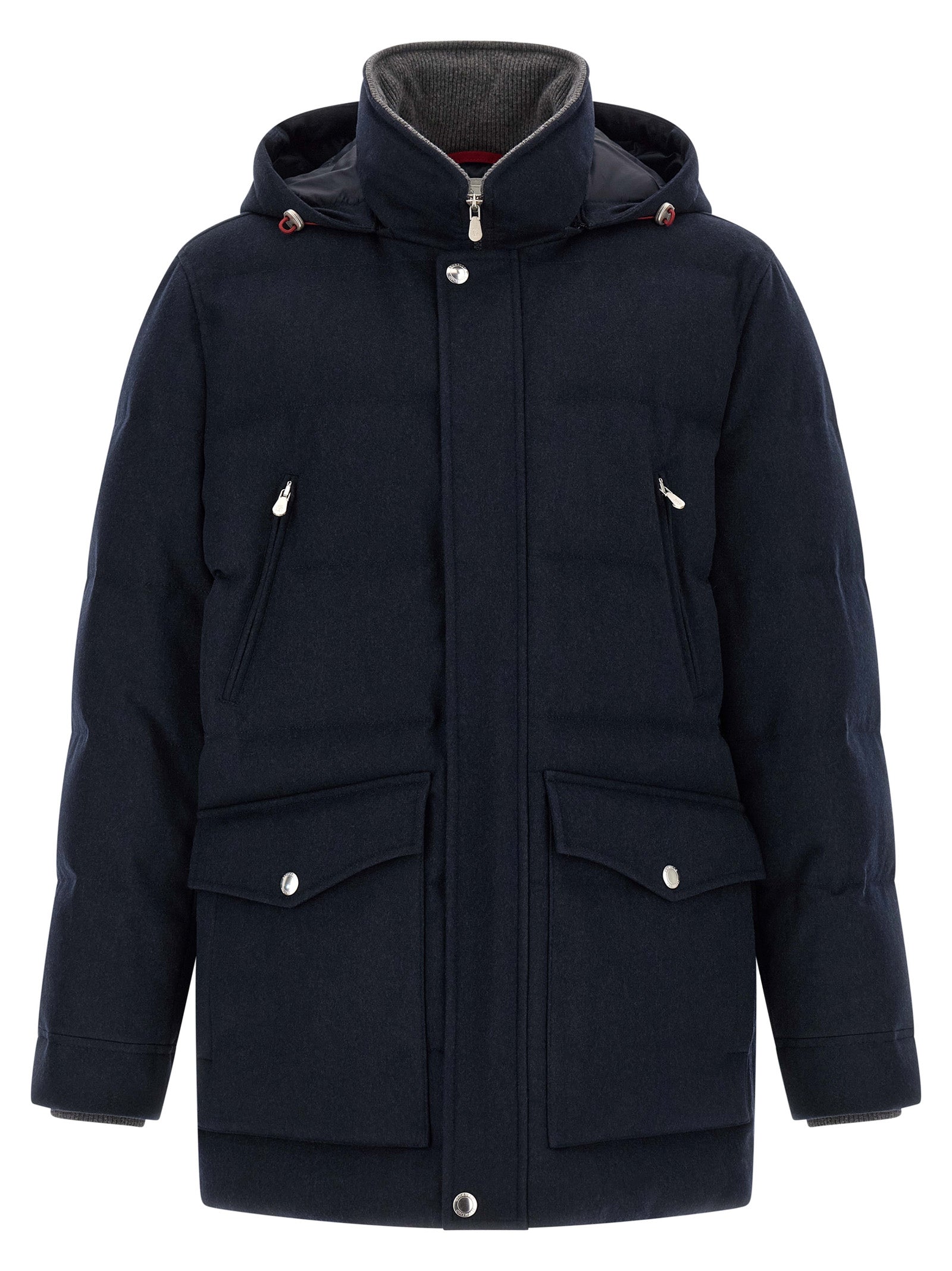 Brunello Cucinelli Blue Wool Parka