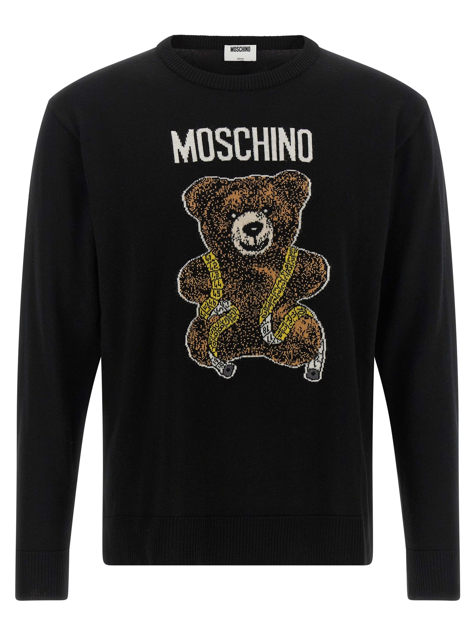 Moschino Black Virgin Wool Cardigan