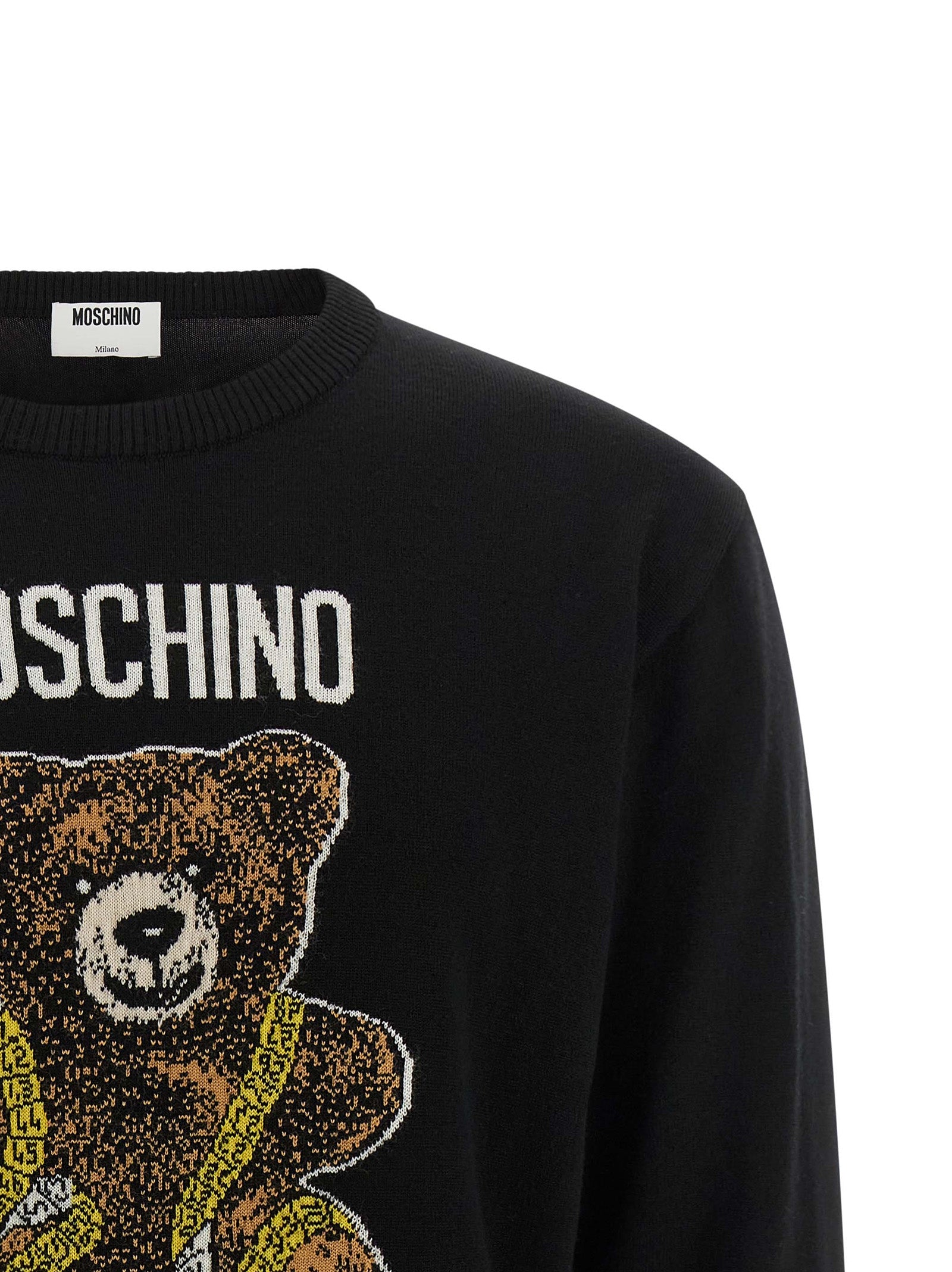 Moschino Black Virgin Wool Cardigan