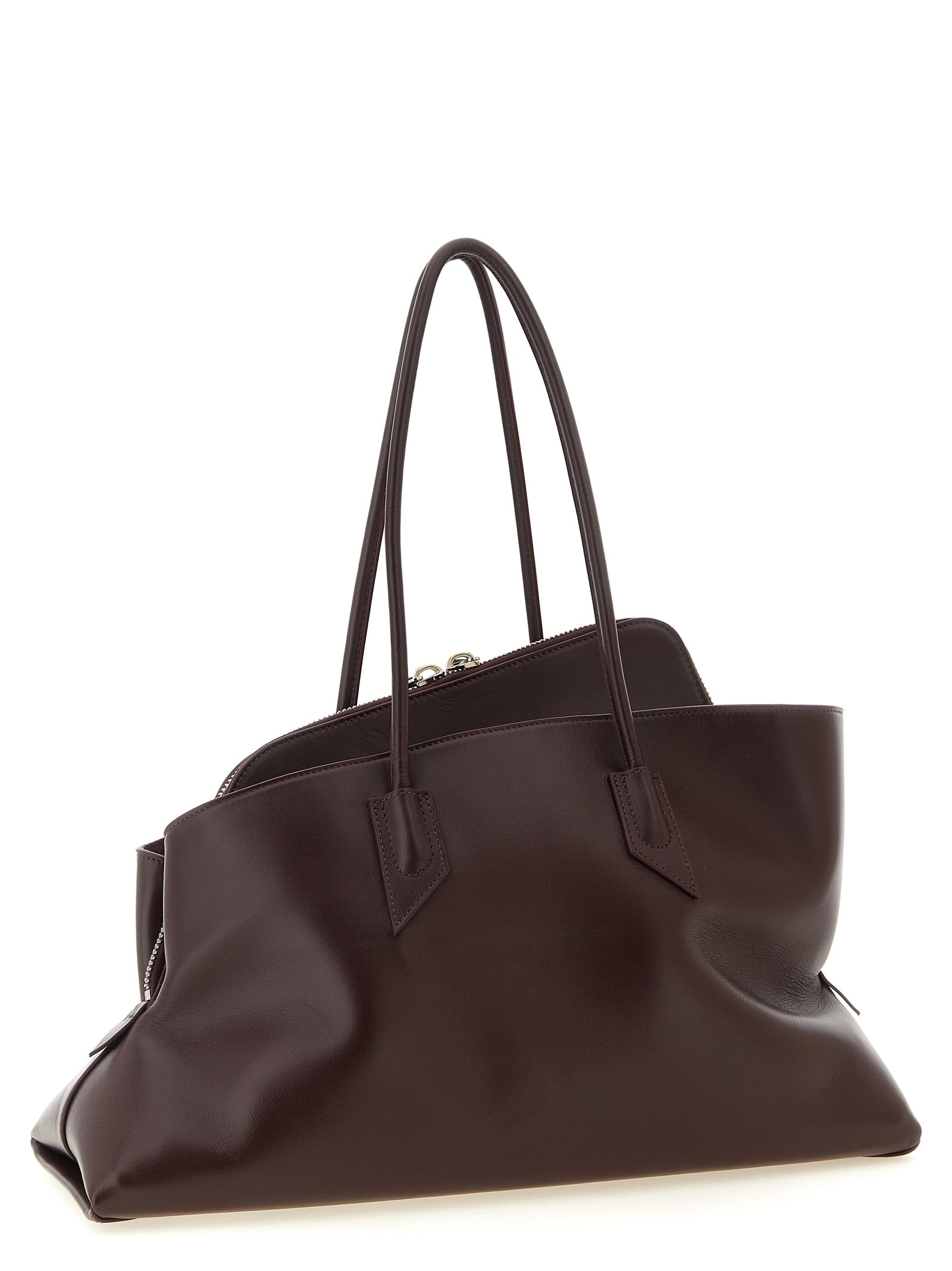 The Attico Purple Bovine Leather Shoulder Bag