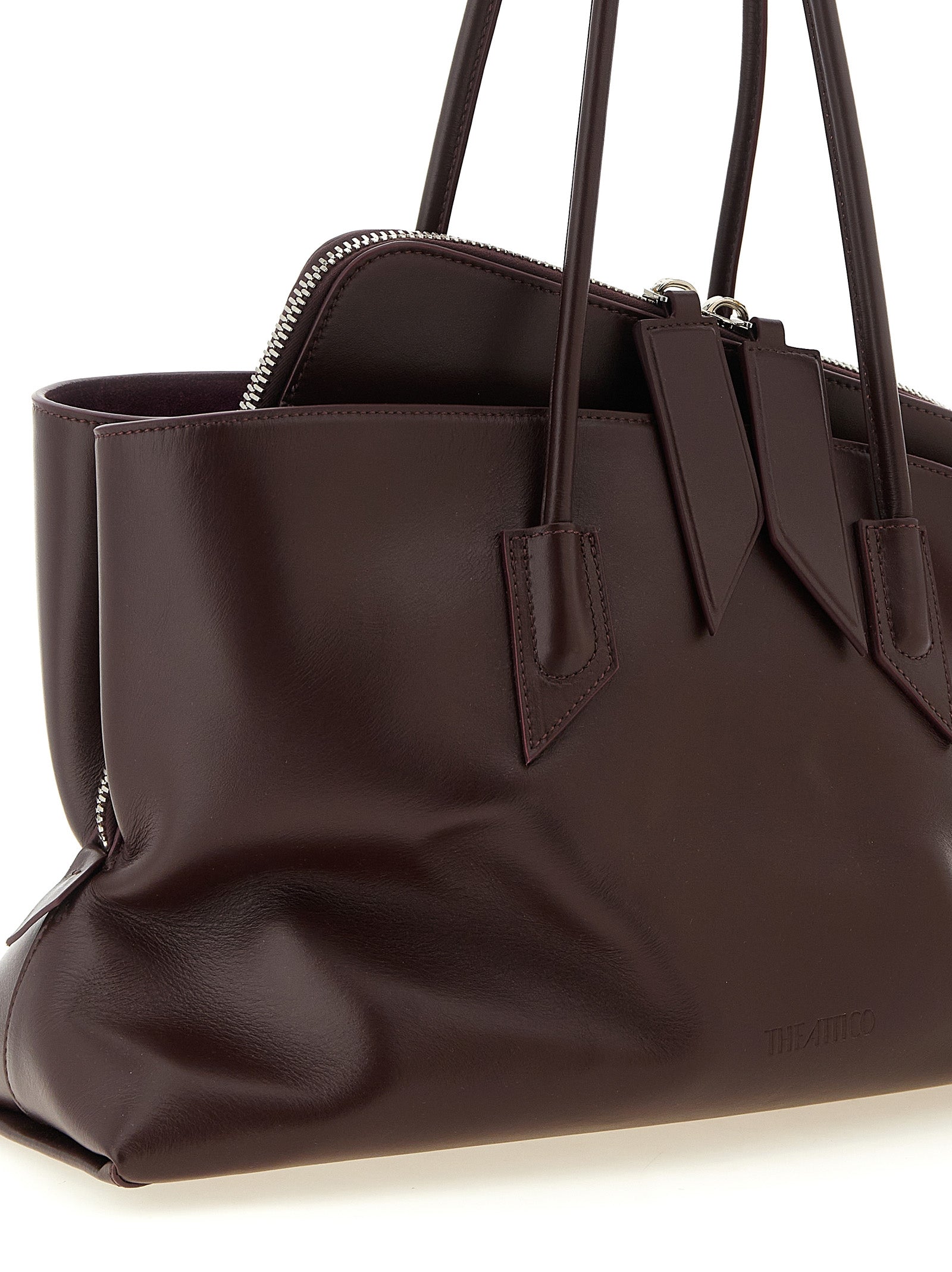 The Attico Purple Bovine Leather Shoulder Bag