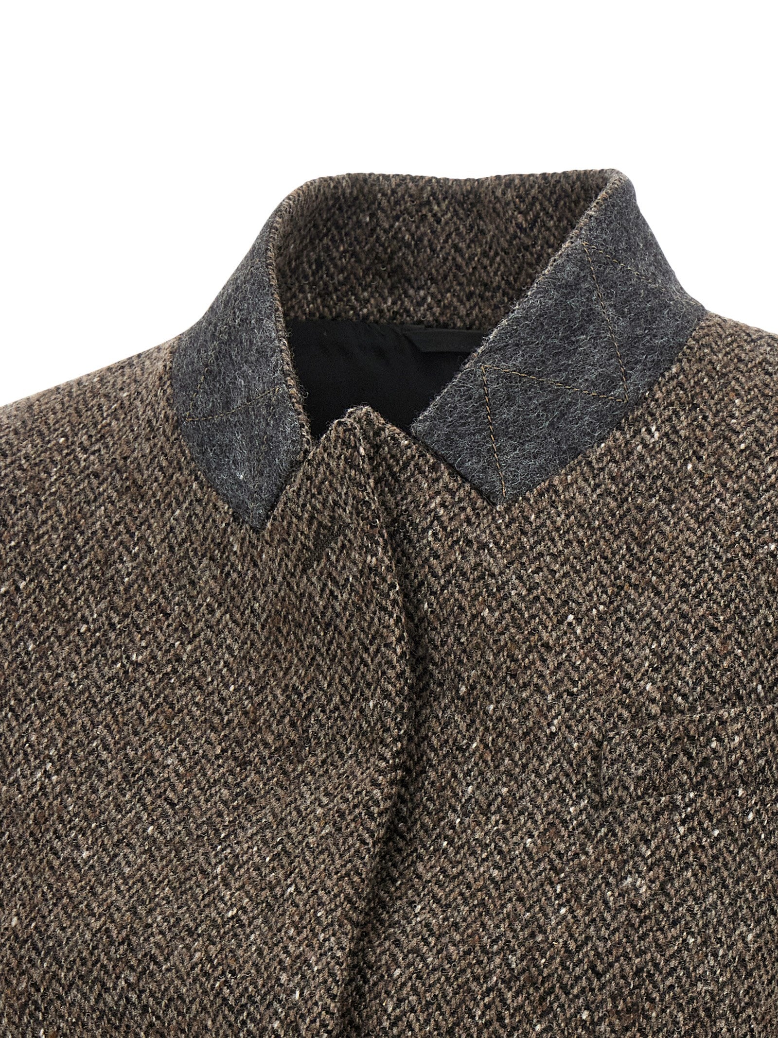 Brunello Cucinelli Brown Virgin Wool Sleeveless Jacket