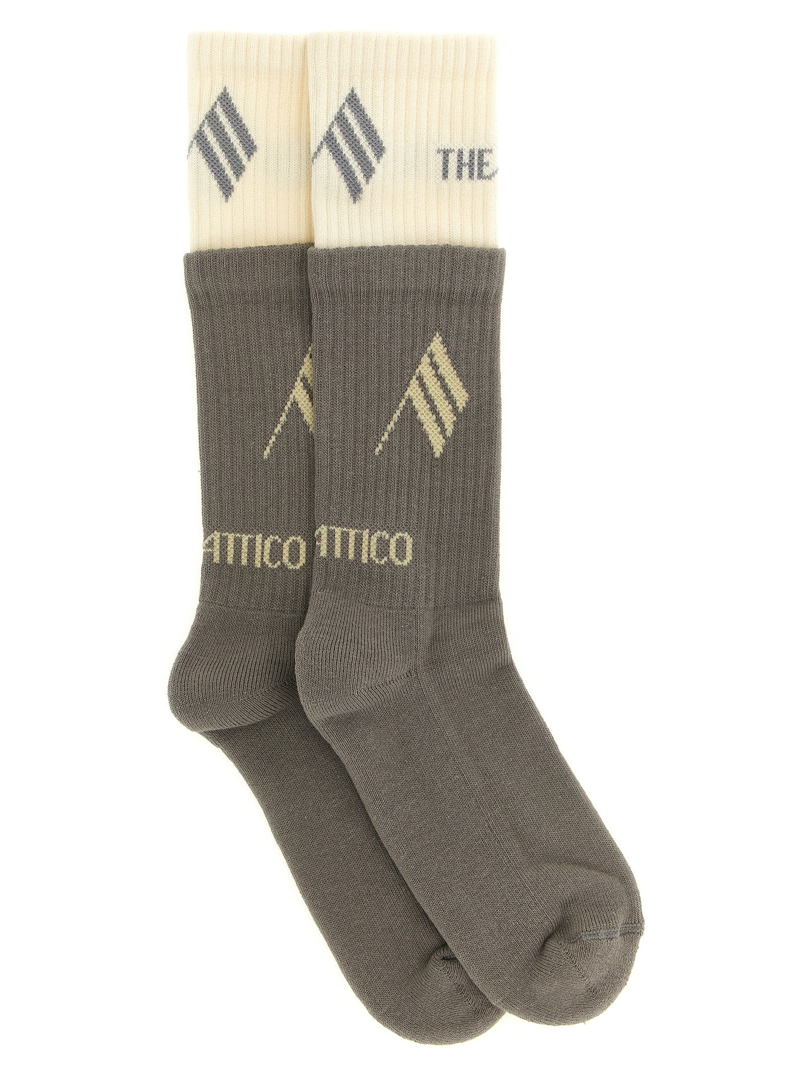 The Attico Gray Cotton Socks