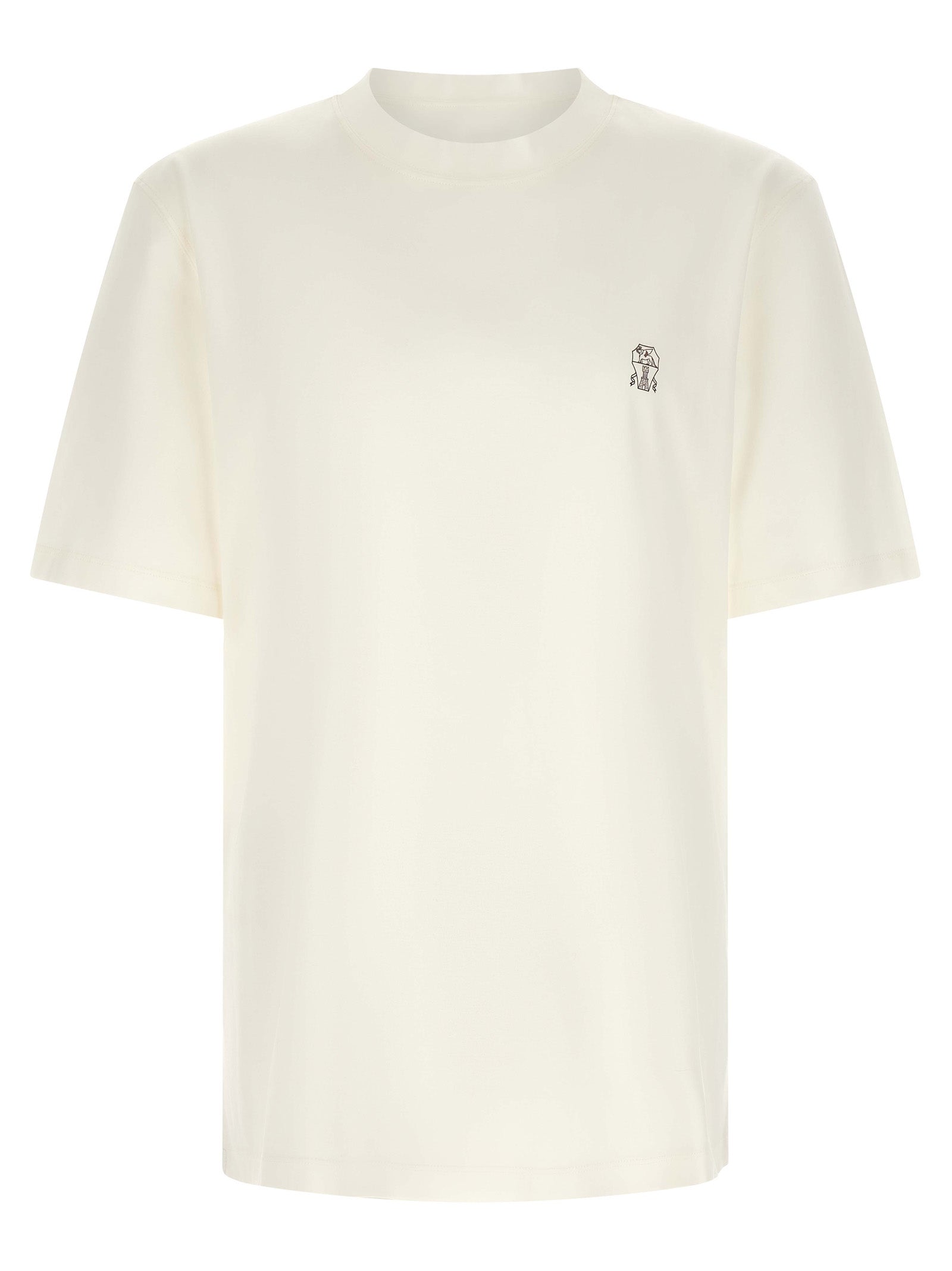 Brunello Cucinelli White Cotton T-Shirt