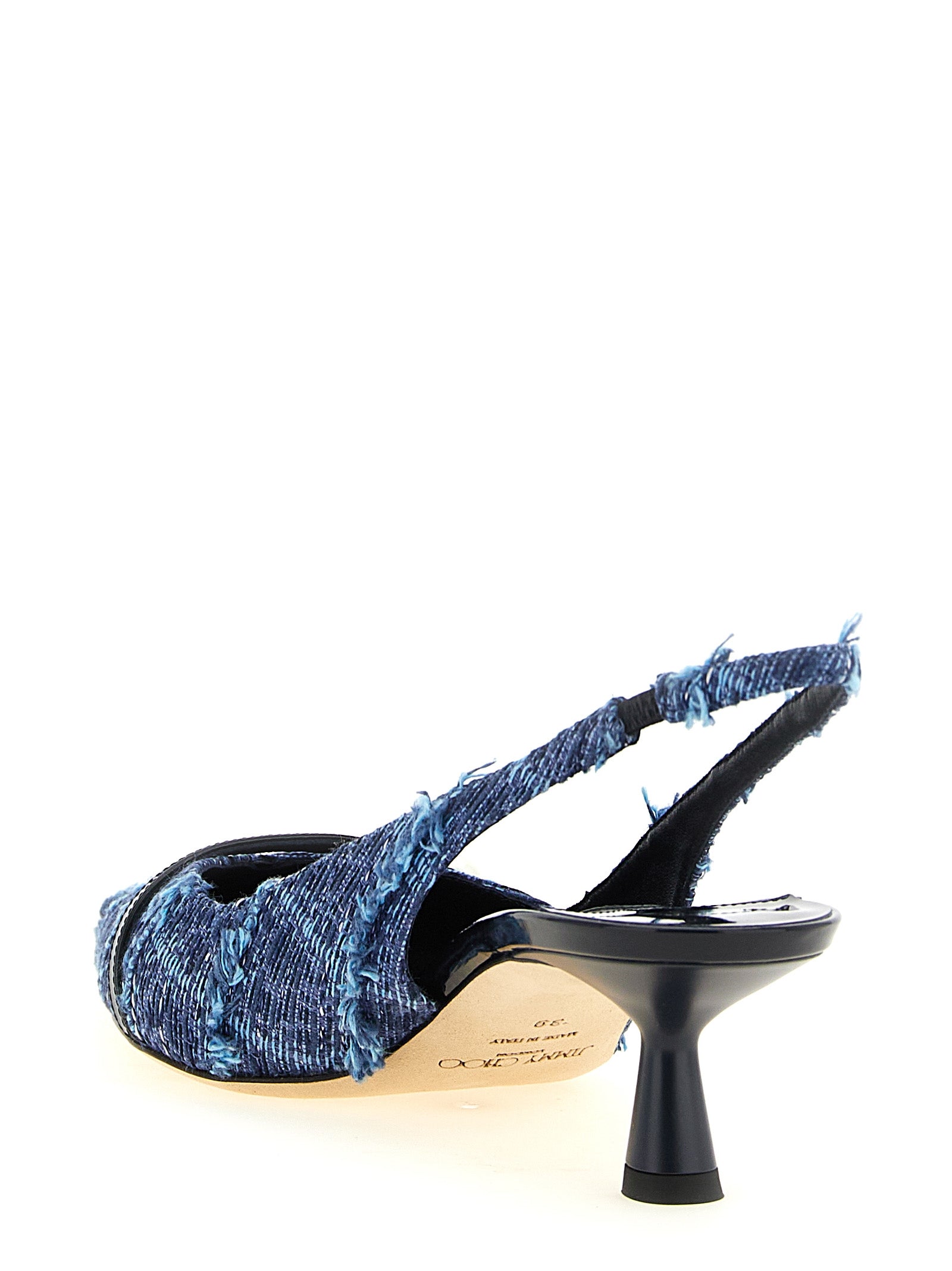 Jimmy Choo Multicolor Tencel Mid Heel Pumps