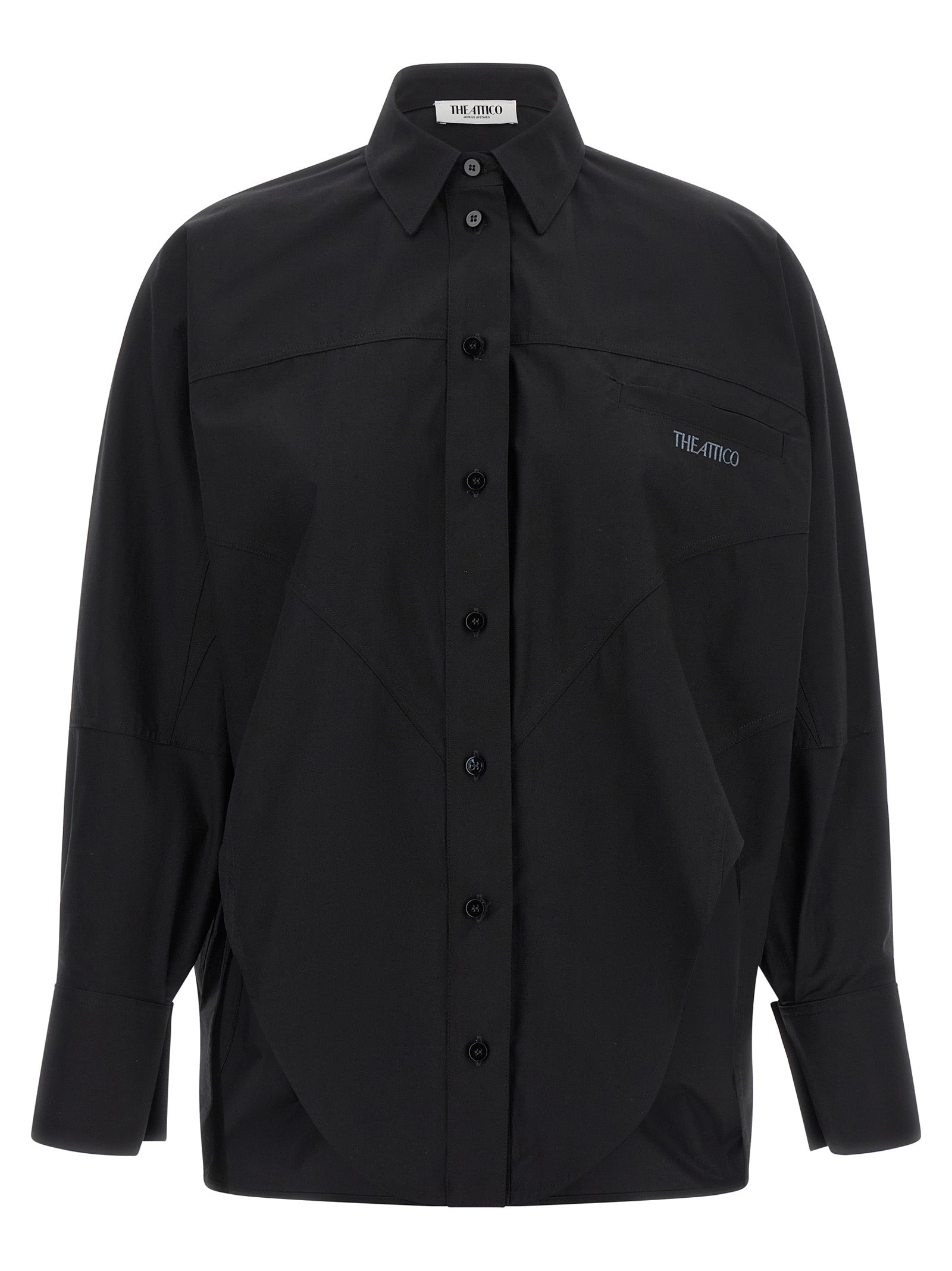 The Attico Black Cotton Blouse
