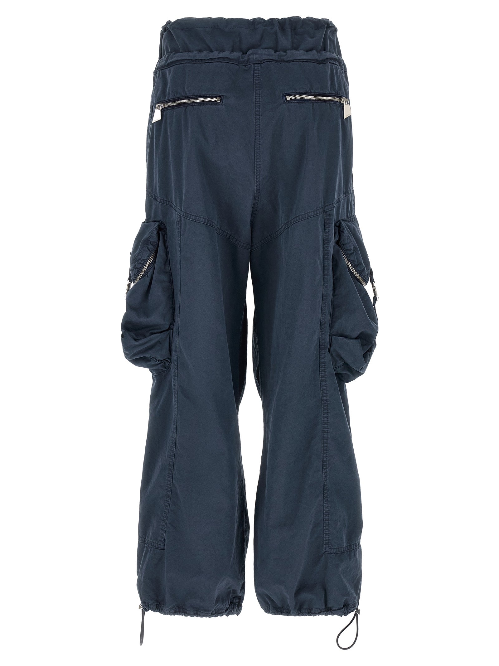 The Attico Blue Cotton Cargo Pants