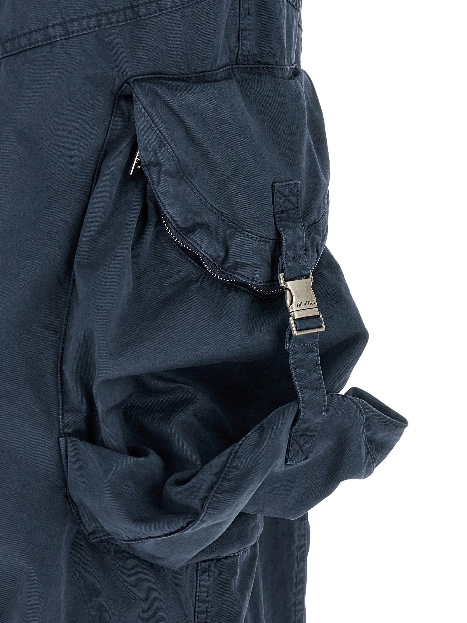 The Attico Blue Cotton Cargo Pants
