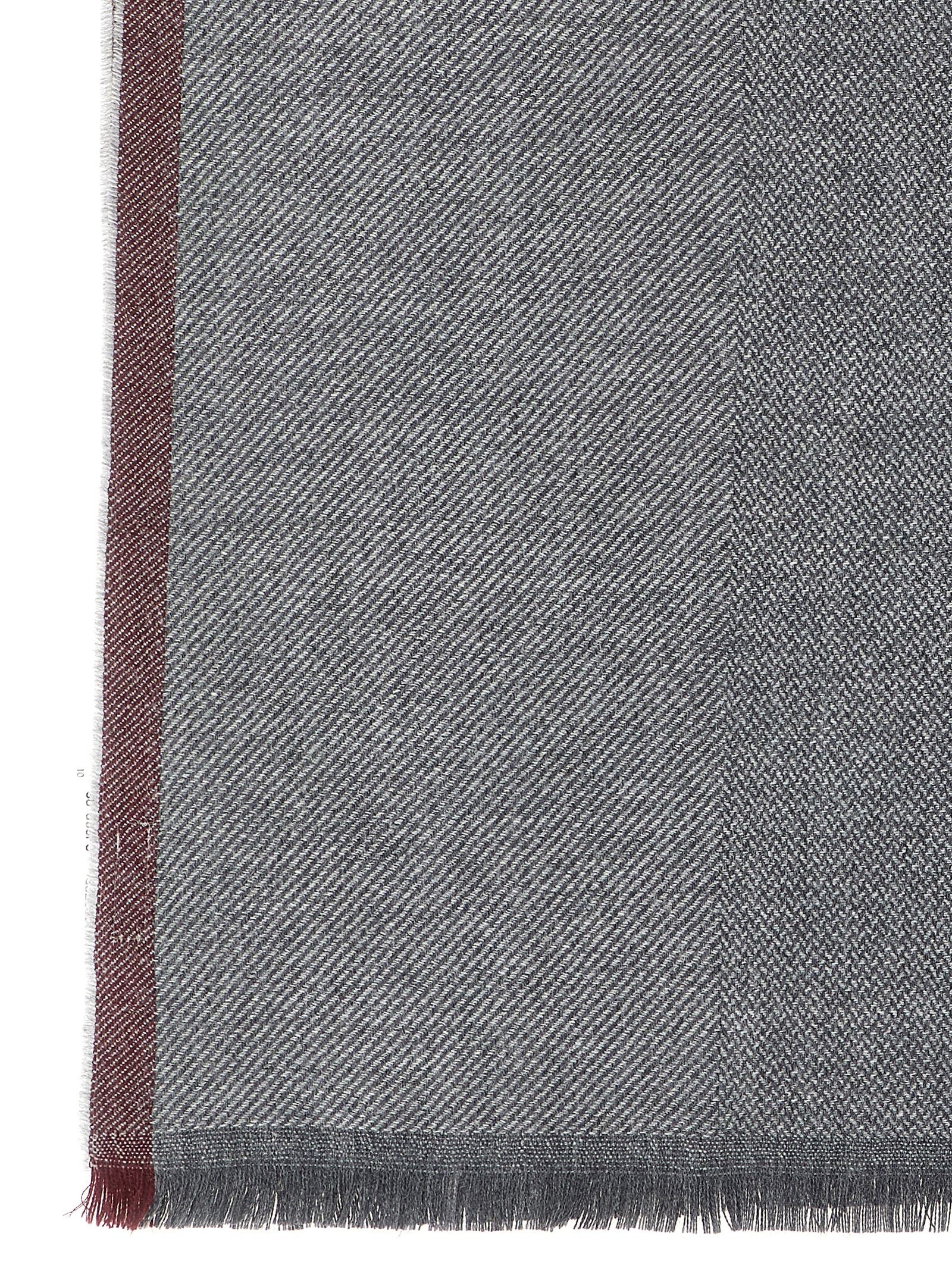 Brunello Cucinelli Gray Wool Scarf